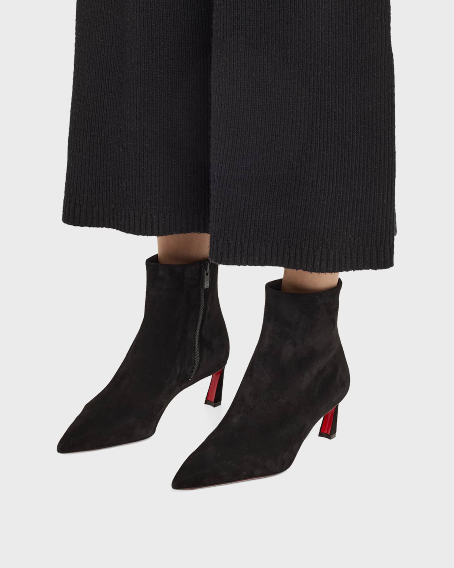 Condora Suede Red Sole Ankle Booties 1