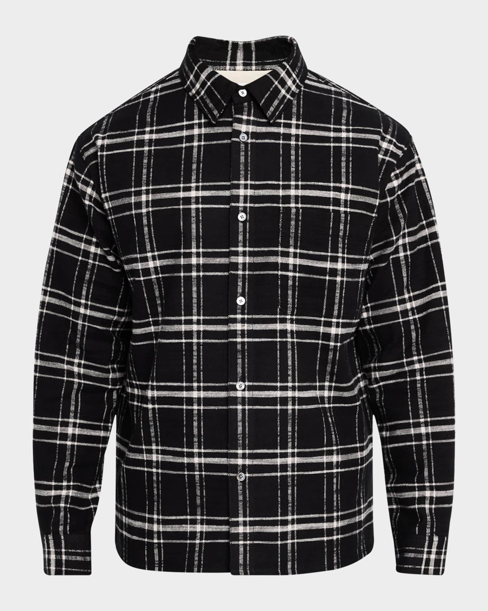 Men's Plaid Cotton Overshirt 0