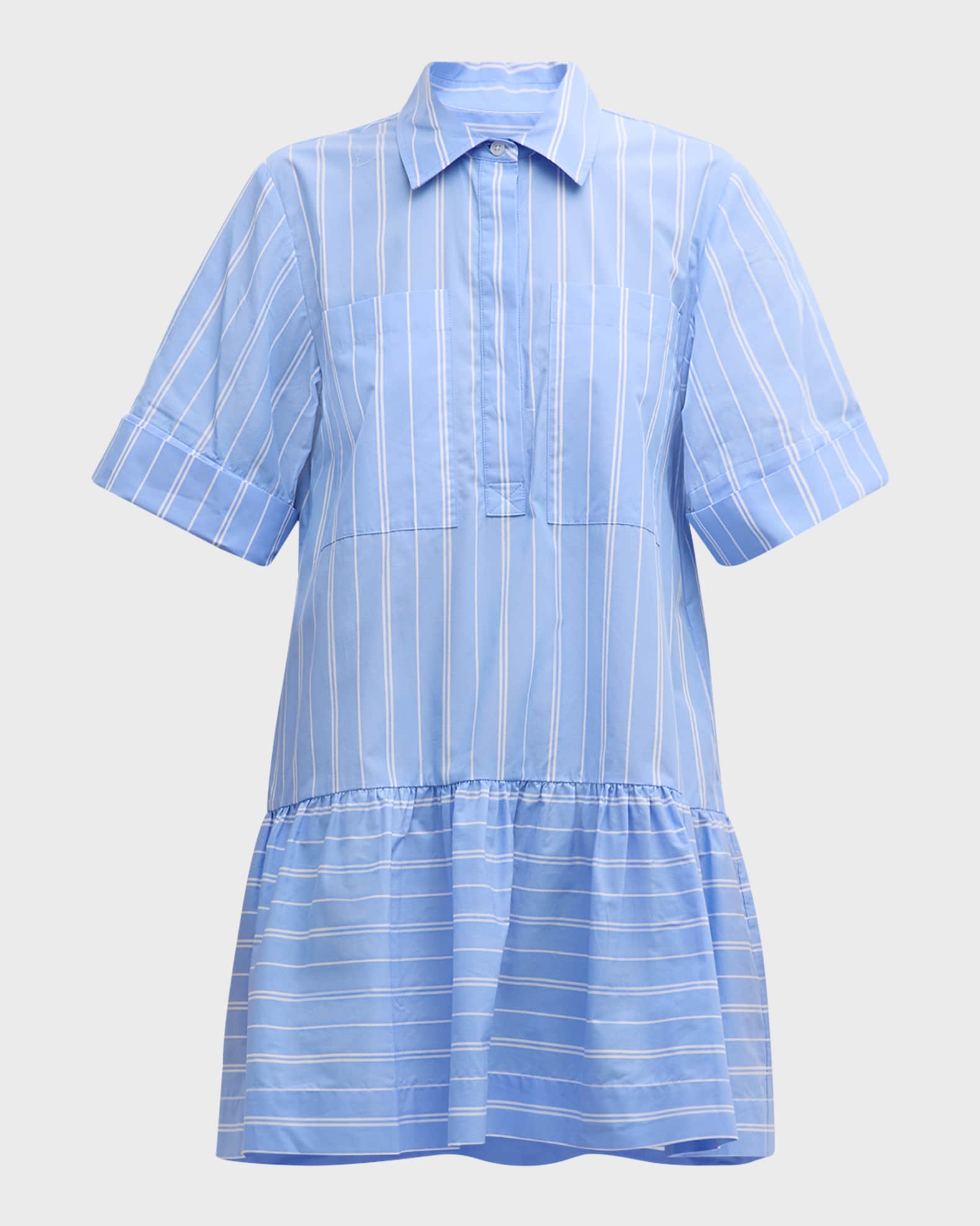 SIMKHAI Cris Short-Sleeve Mini Shirtdress