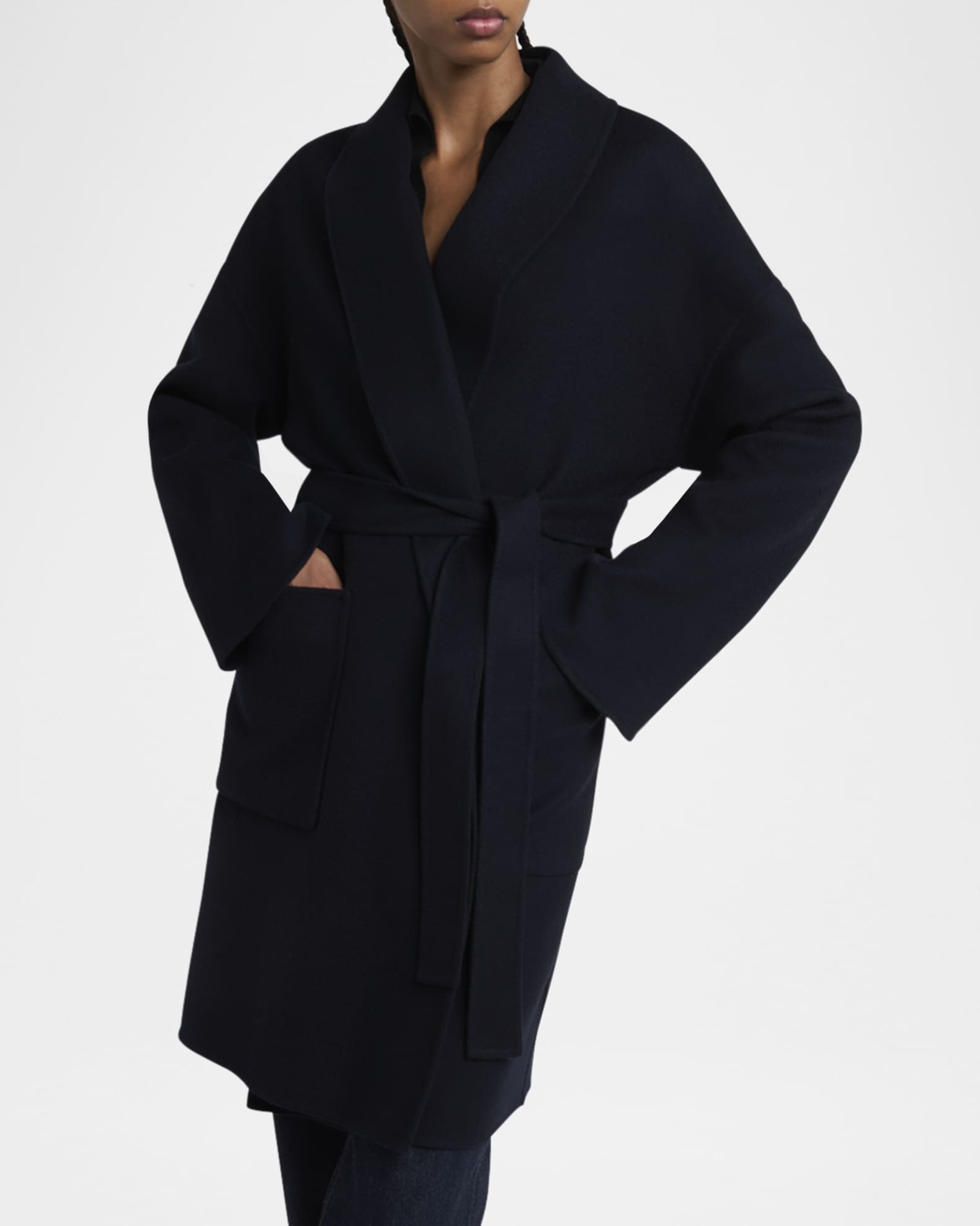 Loro Piana Jed Cashmere Single-Breasted Short Coat | Neiman Marcus