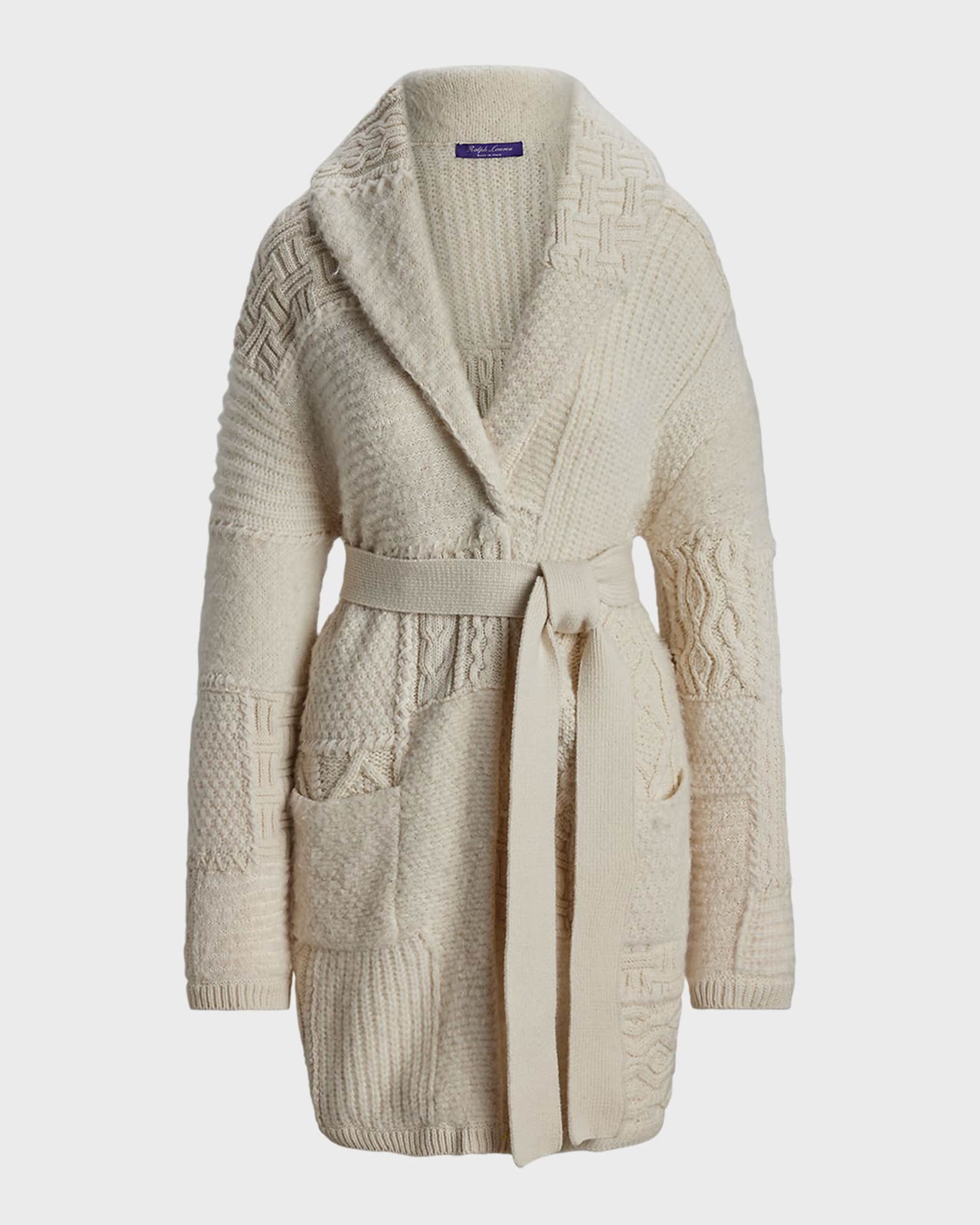 Shawl collar belted cardigan discount