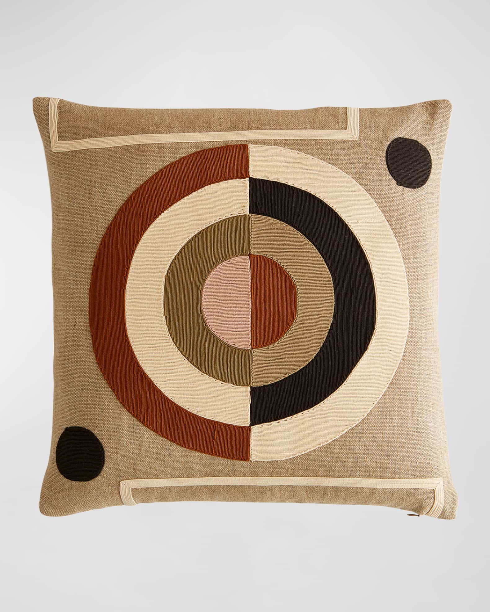 Monterey Bullseye Pillow, 22" Square 0