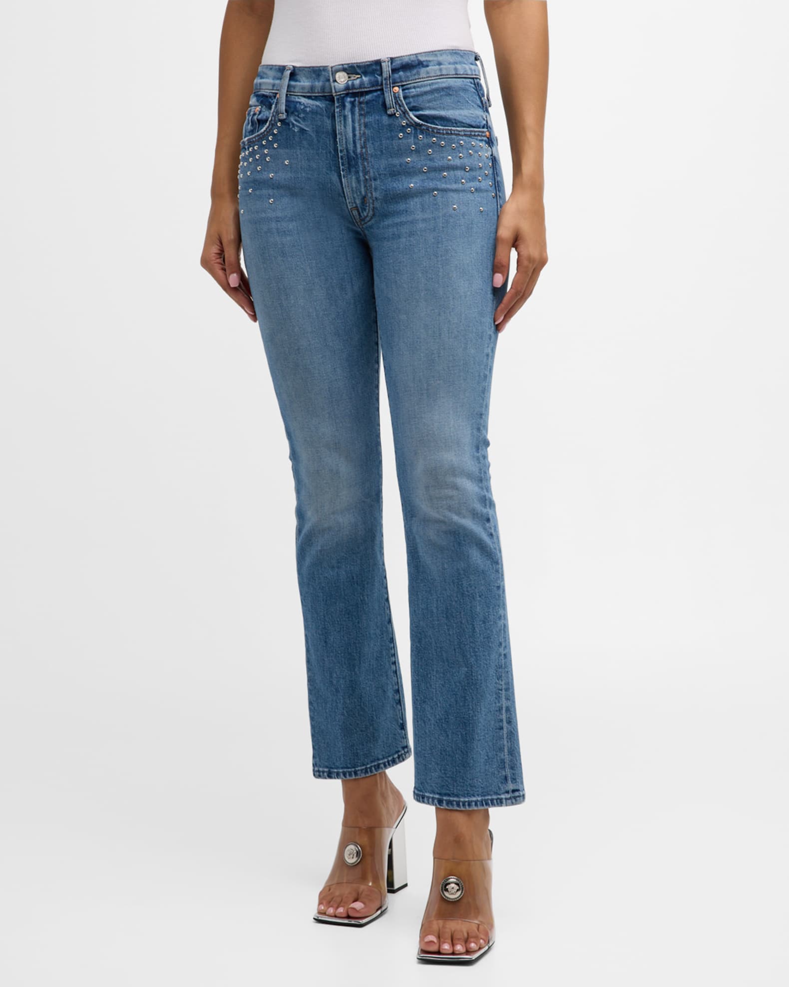 Shop Mother The Insider Flood Mid-Rise Skinny Jeans | Saks Fifth Avenue