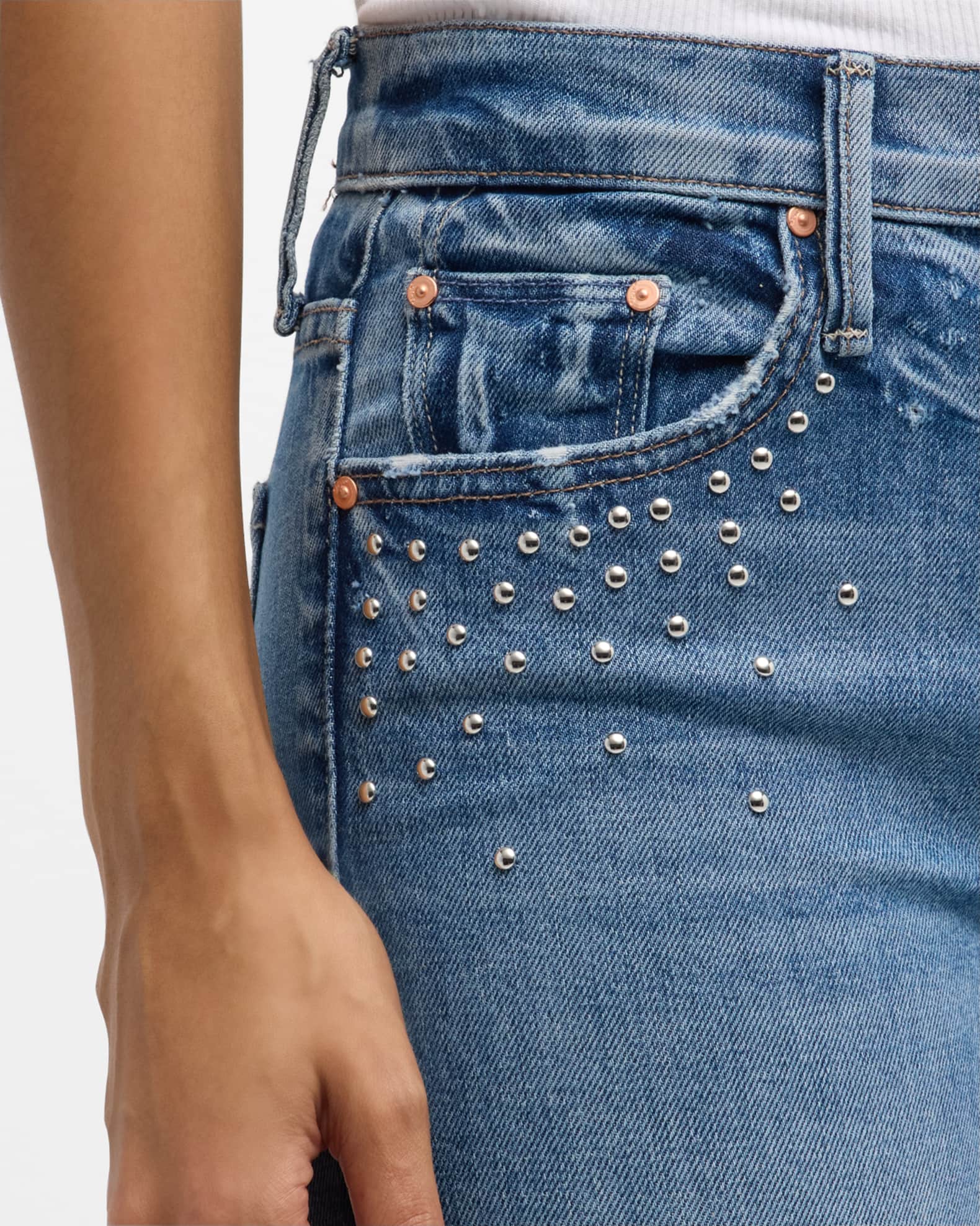 Shop Mother The Insider Flood Mid-Rise Skinny Jeans | Saks Fifth Avenue