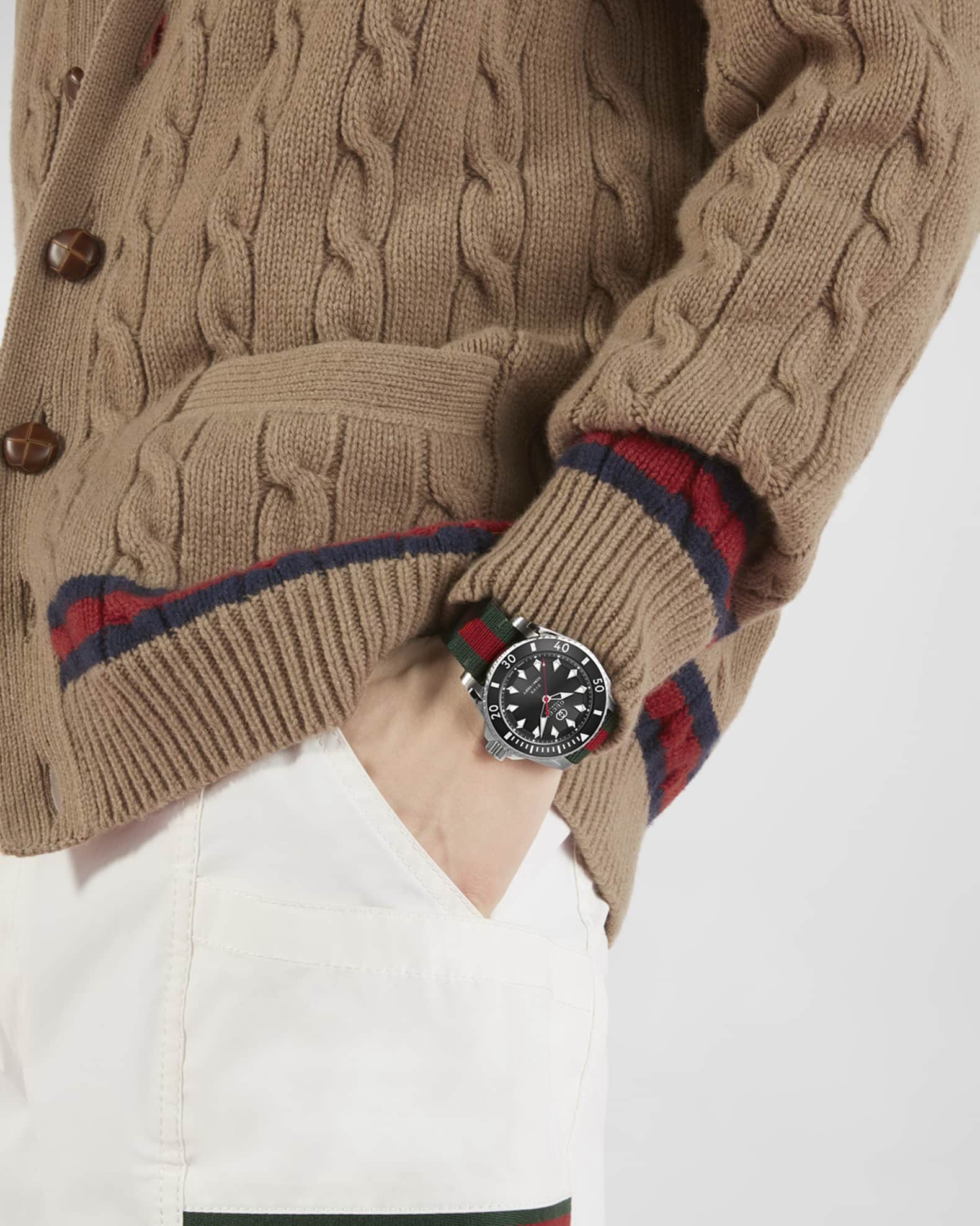 Gucci dive watch green and red shop
