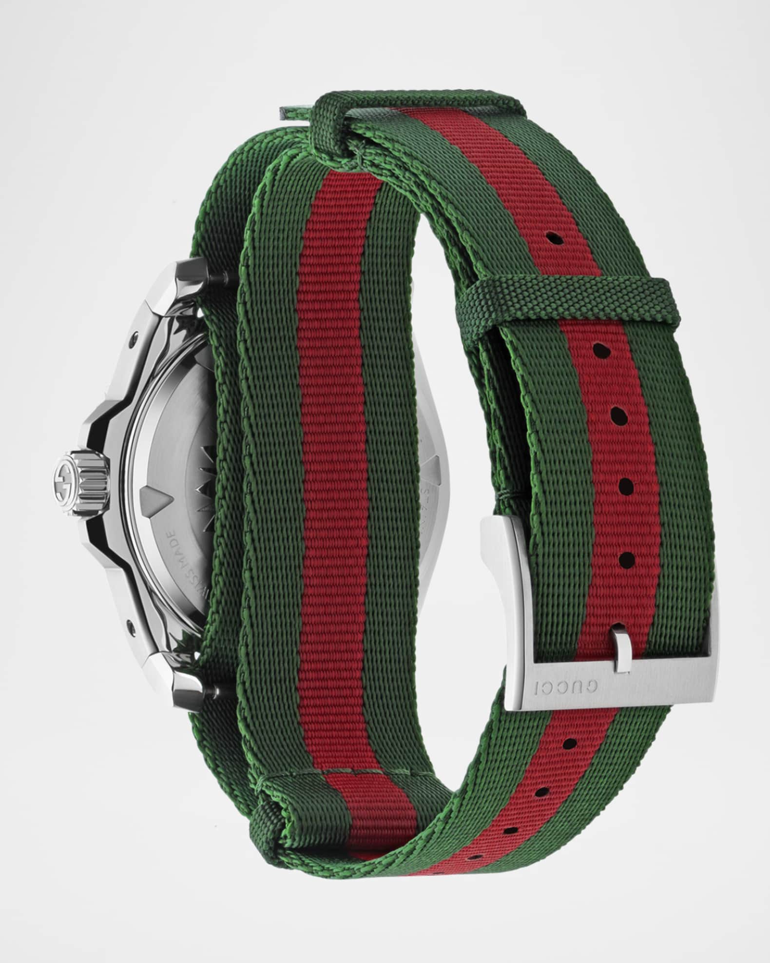 Mens gucci watch red and green new arrivals