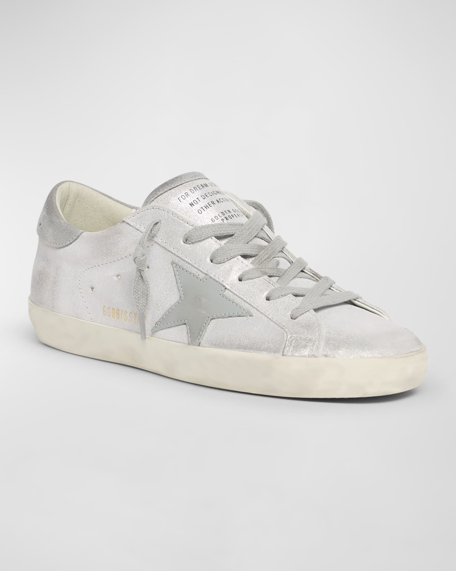 Golden Goose Superstar Metallic Suede Low-Top Sneakers | Neiman Marcus