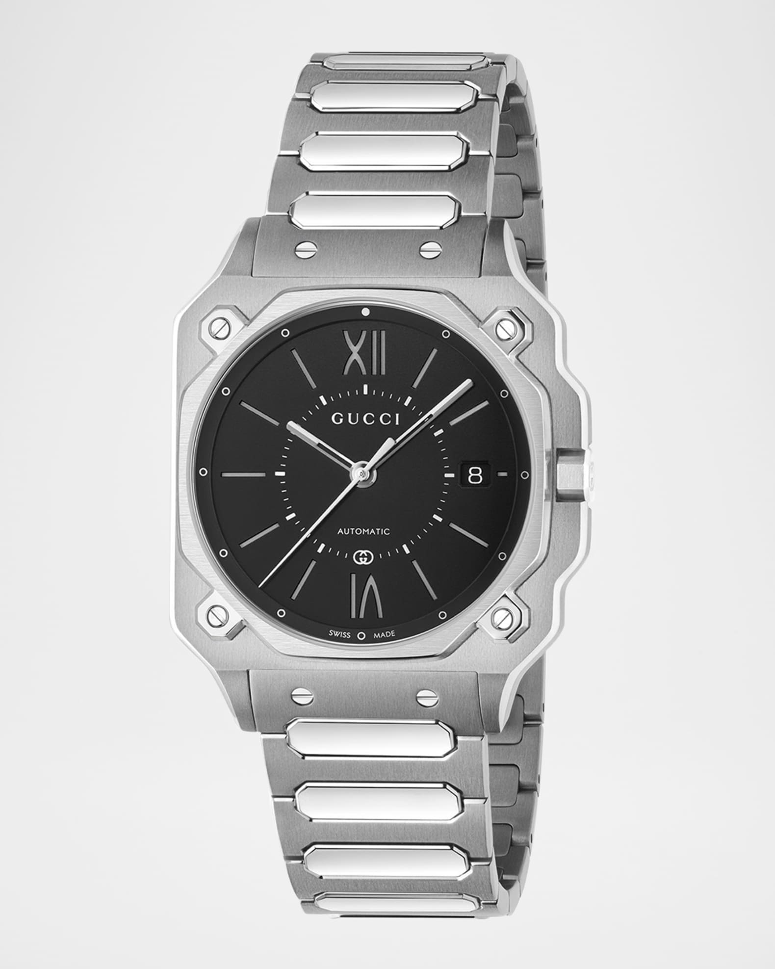 Gucci Men's G-Flat Stainless Steel Bracelet Watch, 36mm