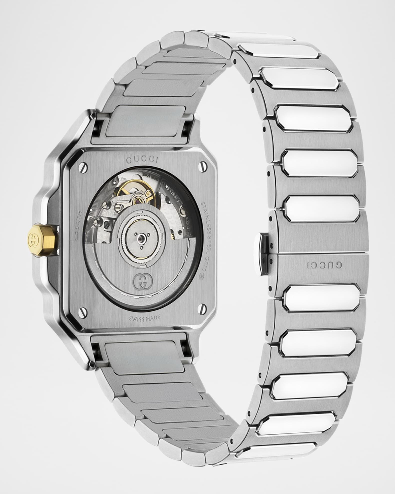 Gucci G-Flat Two-Tone Bracelet Watch, 36mm | Neiman Marcus