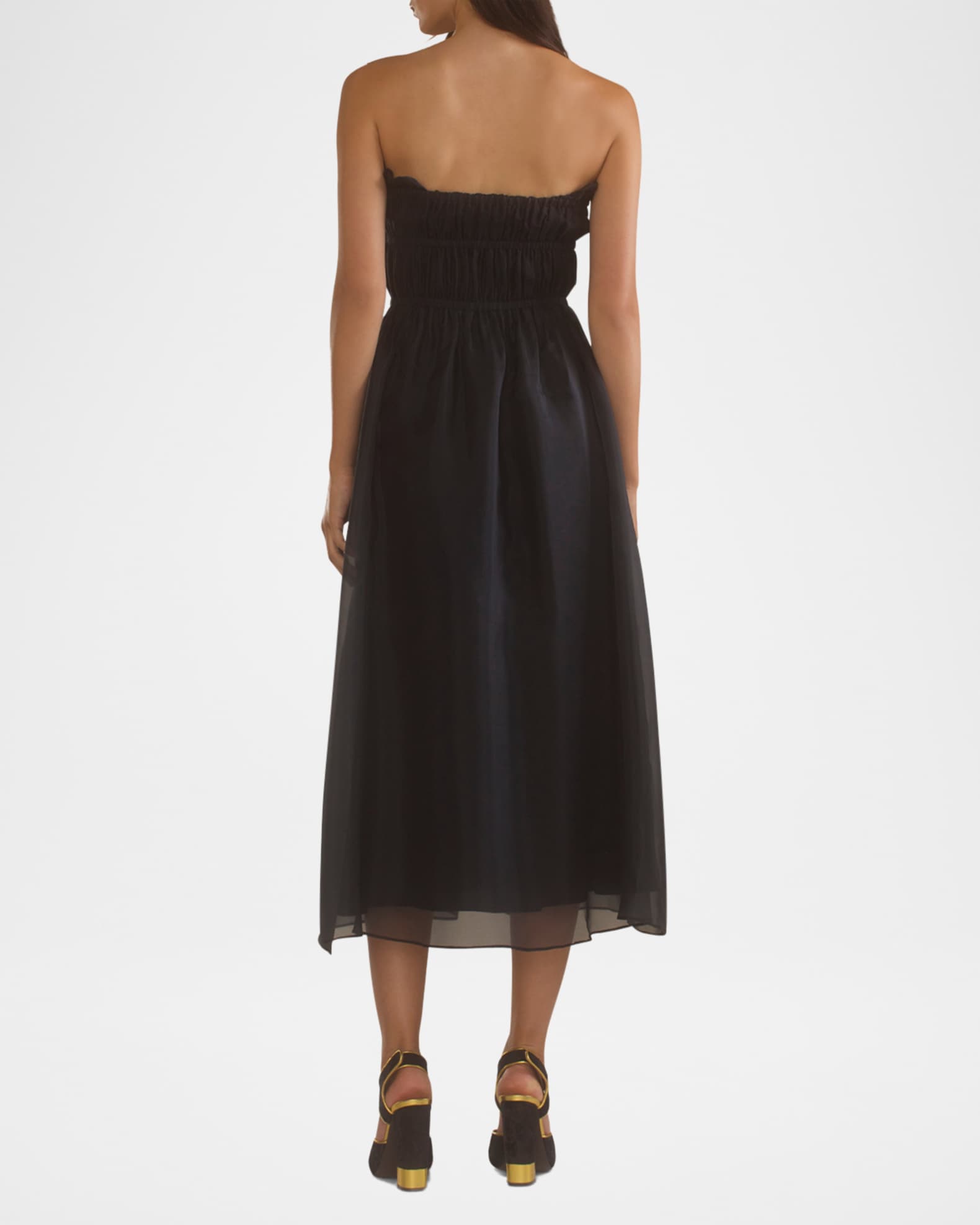 Cynthia Rowley Strapless Buckle Embellished Midi Dress Neiman Marcus