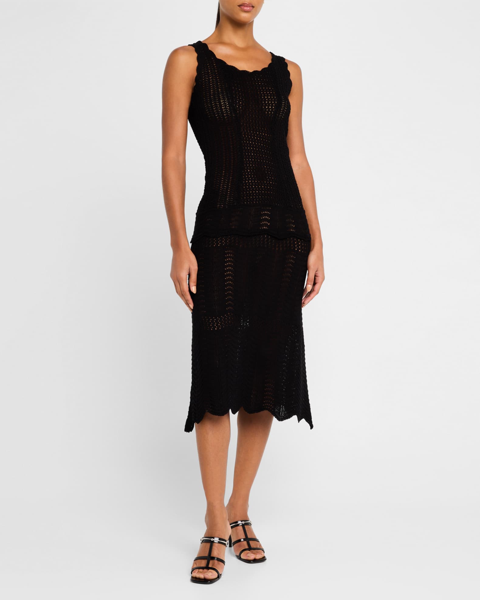Crochet Scoop-Neck Tank Dress 1