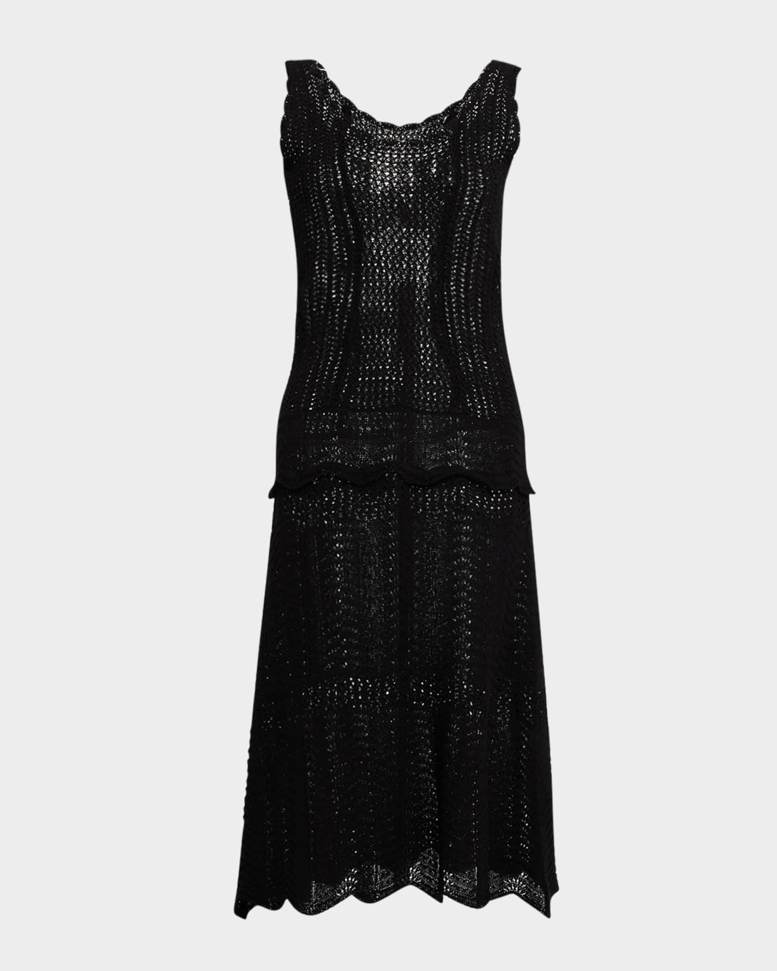 Crochet Scoop-Neck Tank Dress 0