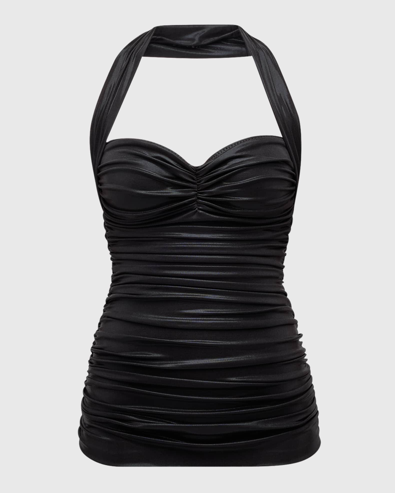 Bill Shirred Halter One-Piece Swimsuit 0