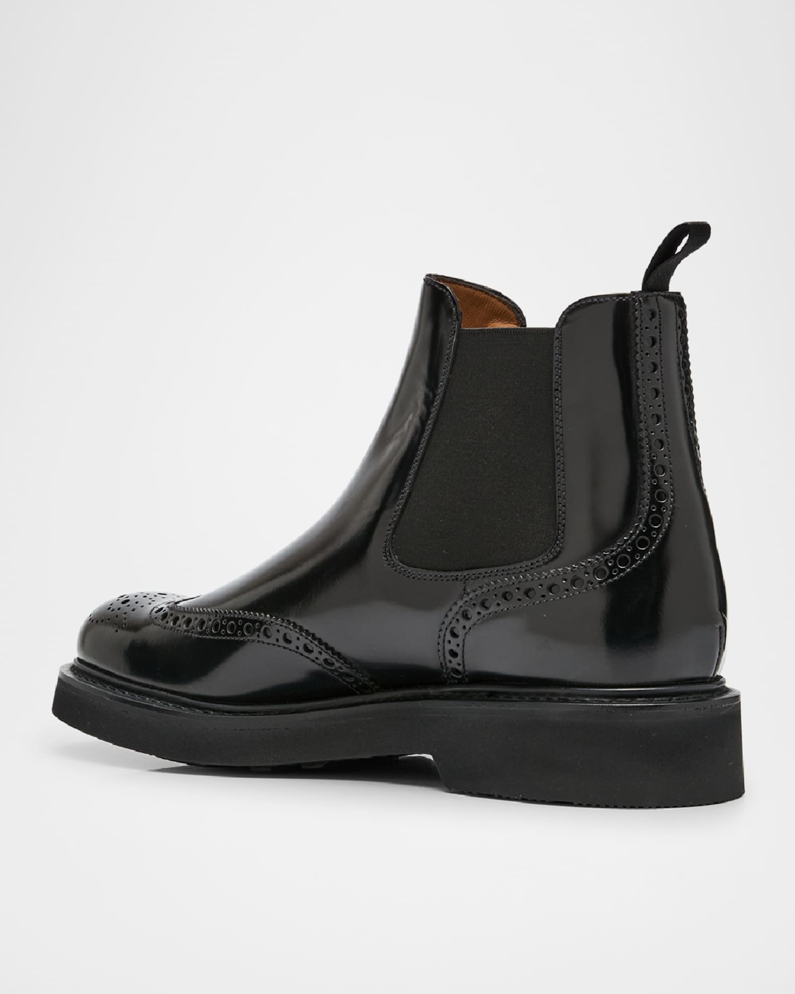 Church s Men s Nantwich Polished Brogue Chelsea Boots Antrac.sc