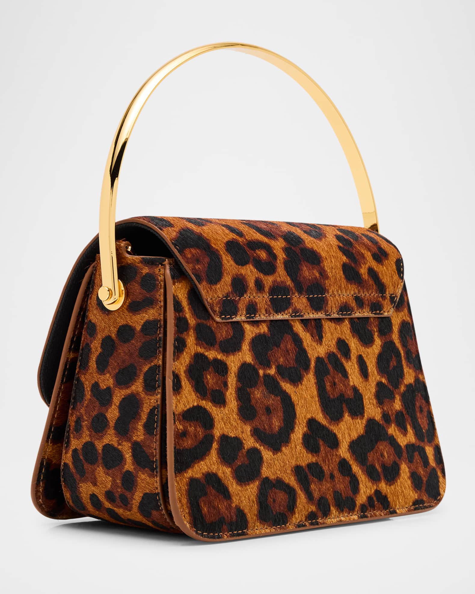 SIMKHAI Aria Mini Leopard Calf Hair Top Handle Bag Neiman Marcus
