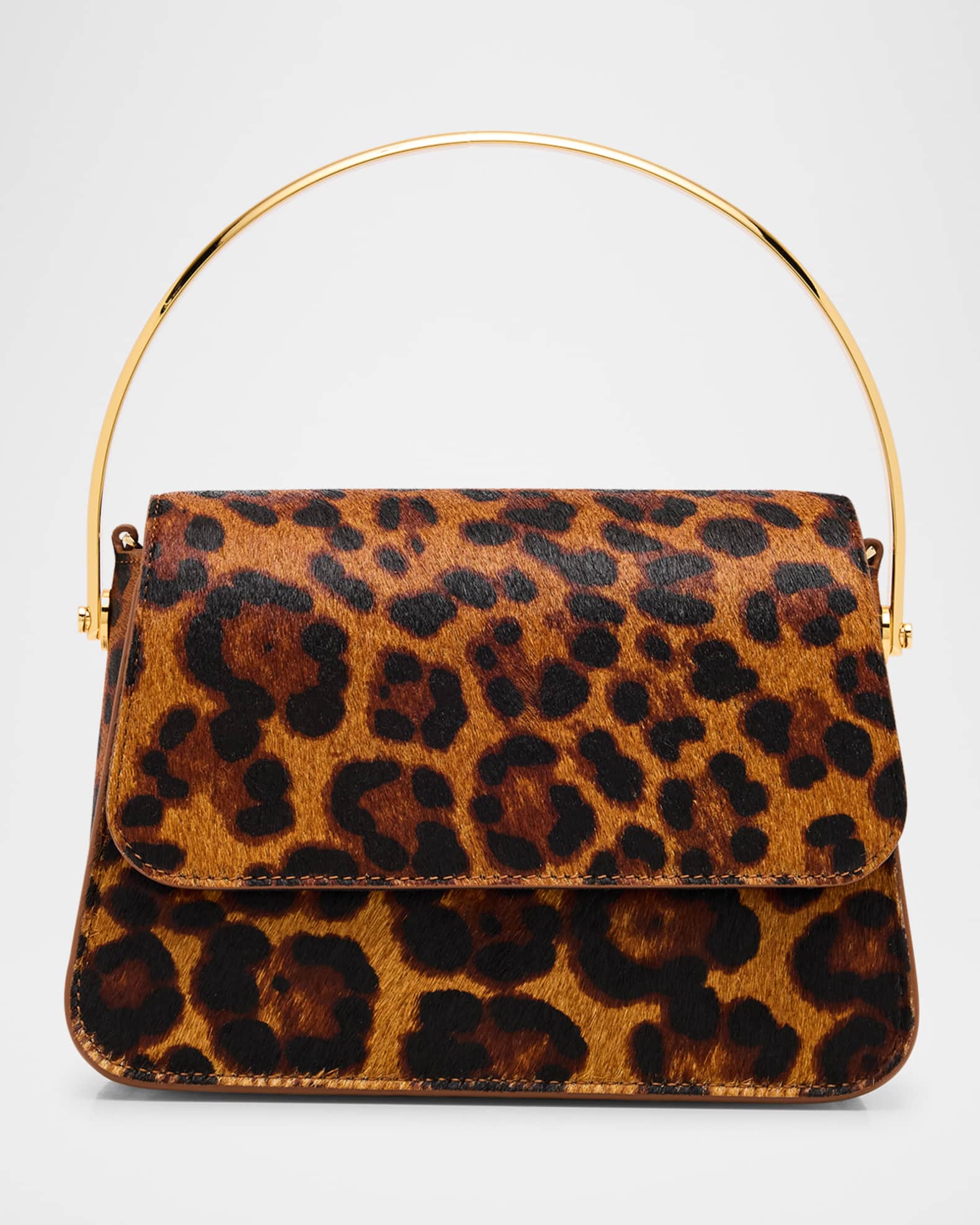 SIMKHAI Aria Mini Leopard Calf Hair Top Handle Bag Neiman Marcus