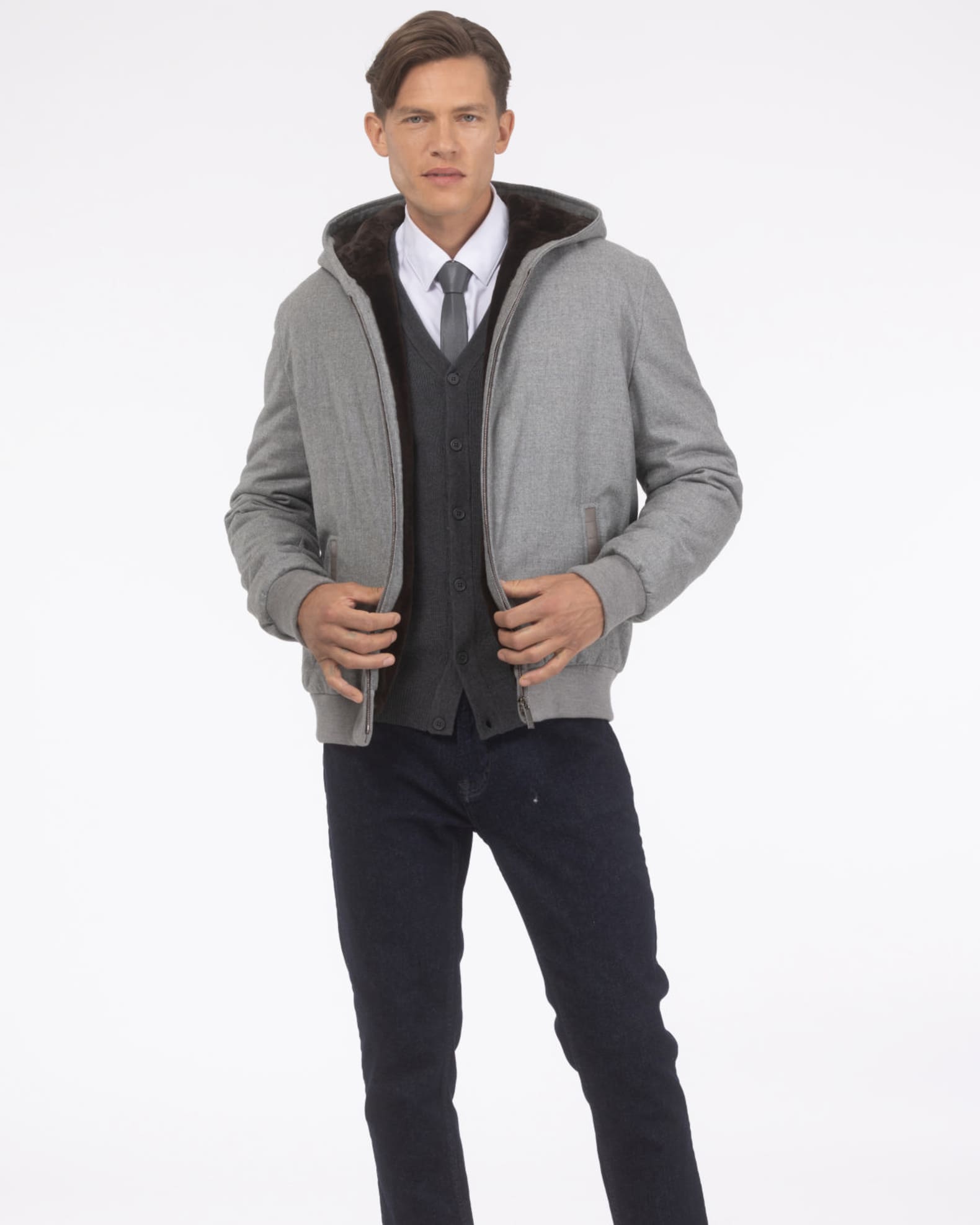Gorski Men's Loro Piana Wool-Cashmere Jacket with Select Gorski Men's Loro Piana Wool-Cashmere Jacket with Select