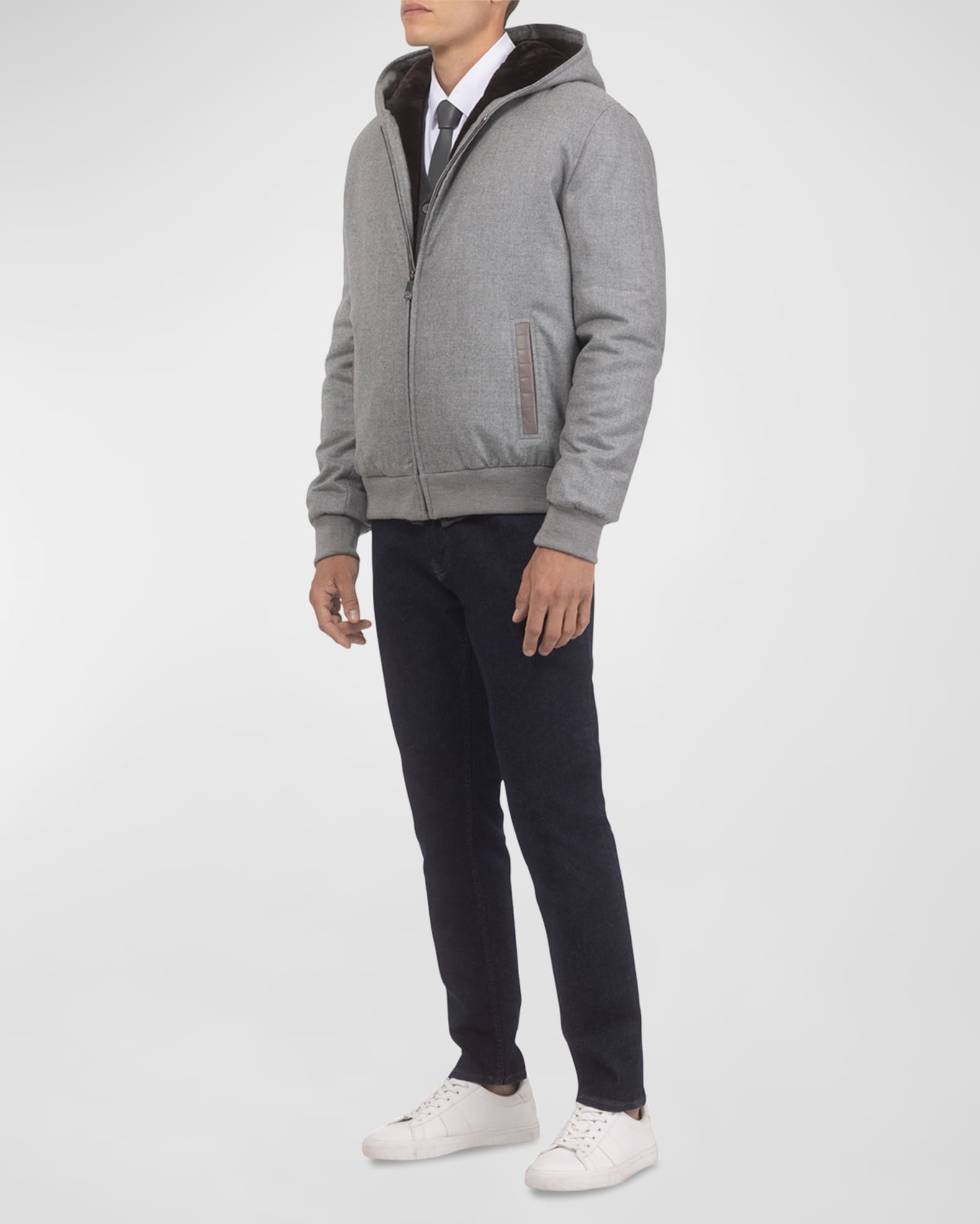 Gorski Men's Loro Piana Wool-Cashmere Jacket with Select Gorski Men's Loro Piana Wool-Cashmere Jacket with Select