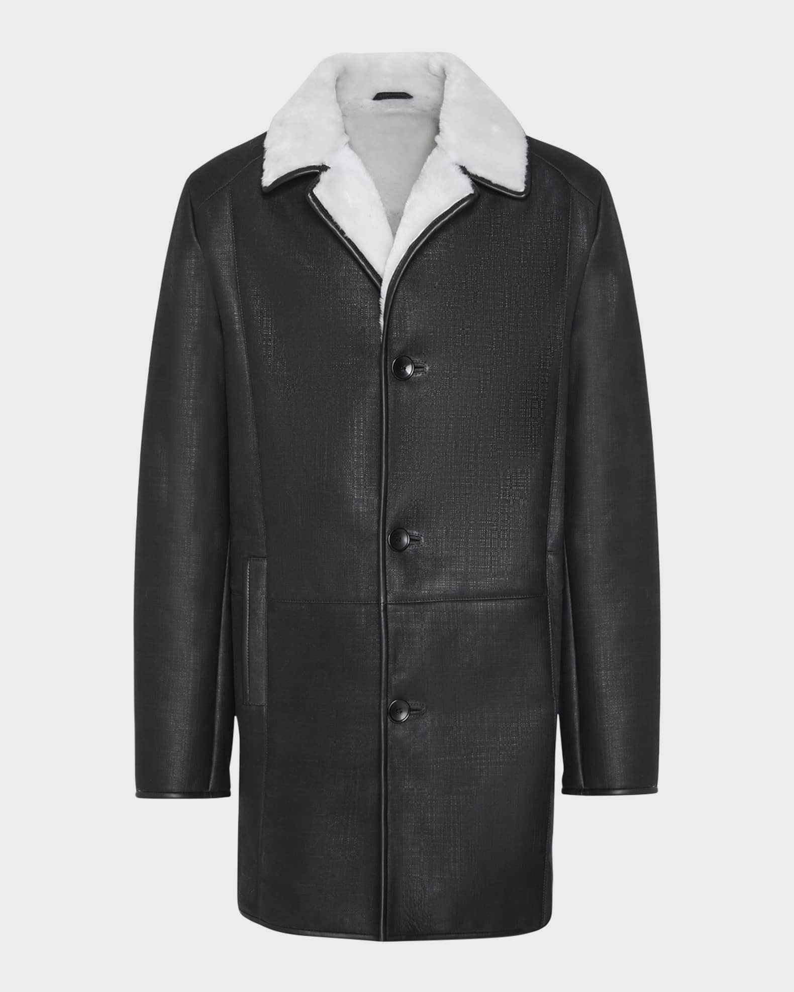 Men's Merino Shearling Lamb Stroller Coat 0