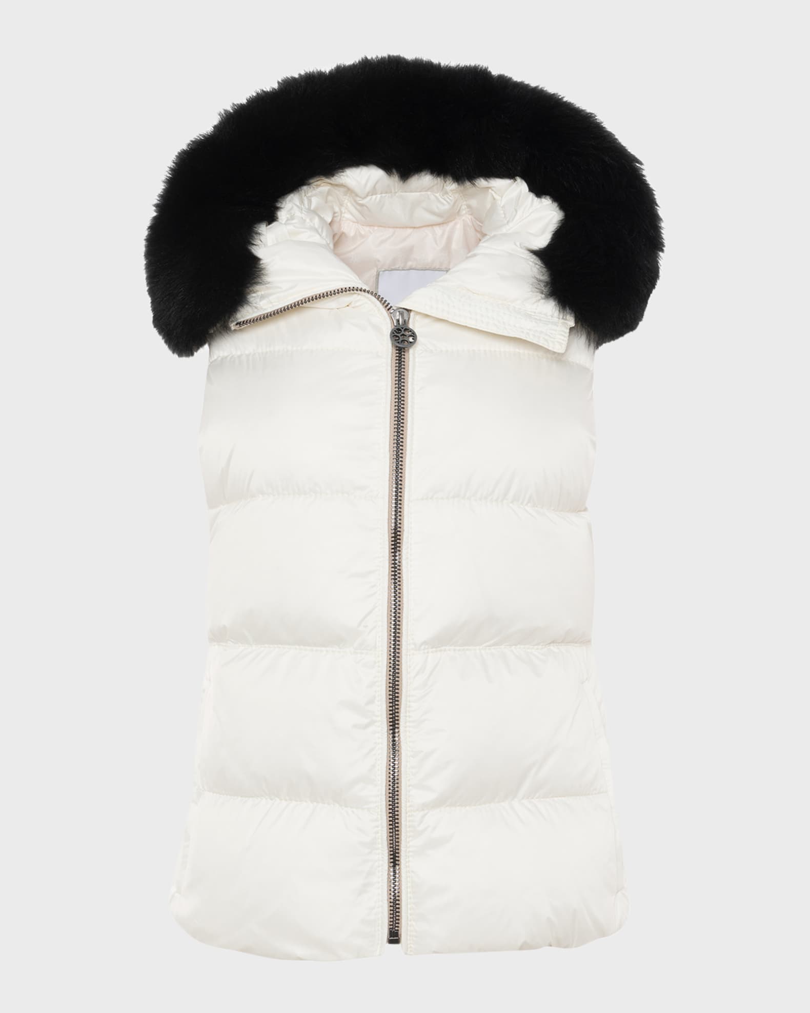 Apres-Ski Vest With Detachable Toscana Lamb Shearling Hood Trim 0