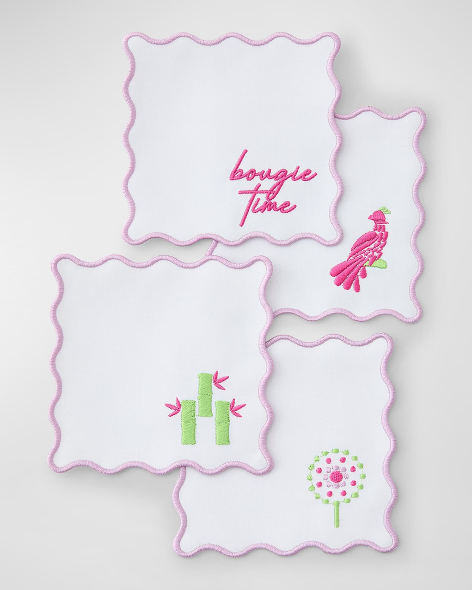Embroidered Cocktail Napkins, Set of 4 0
