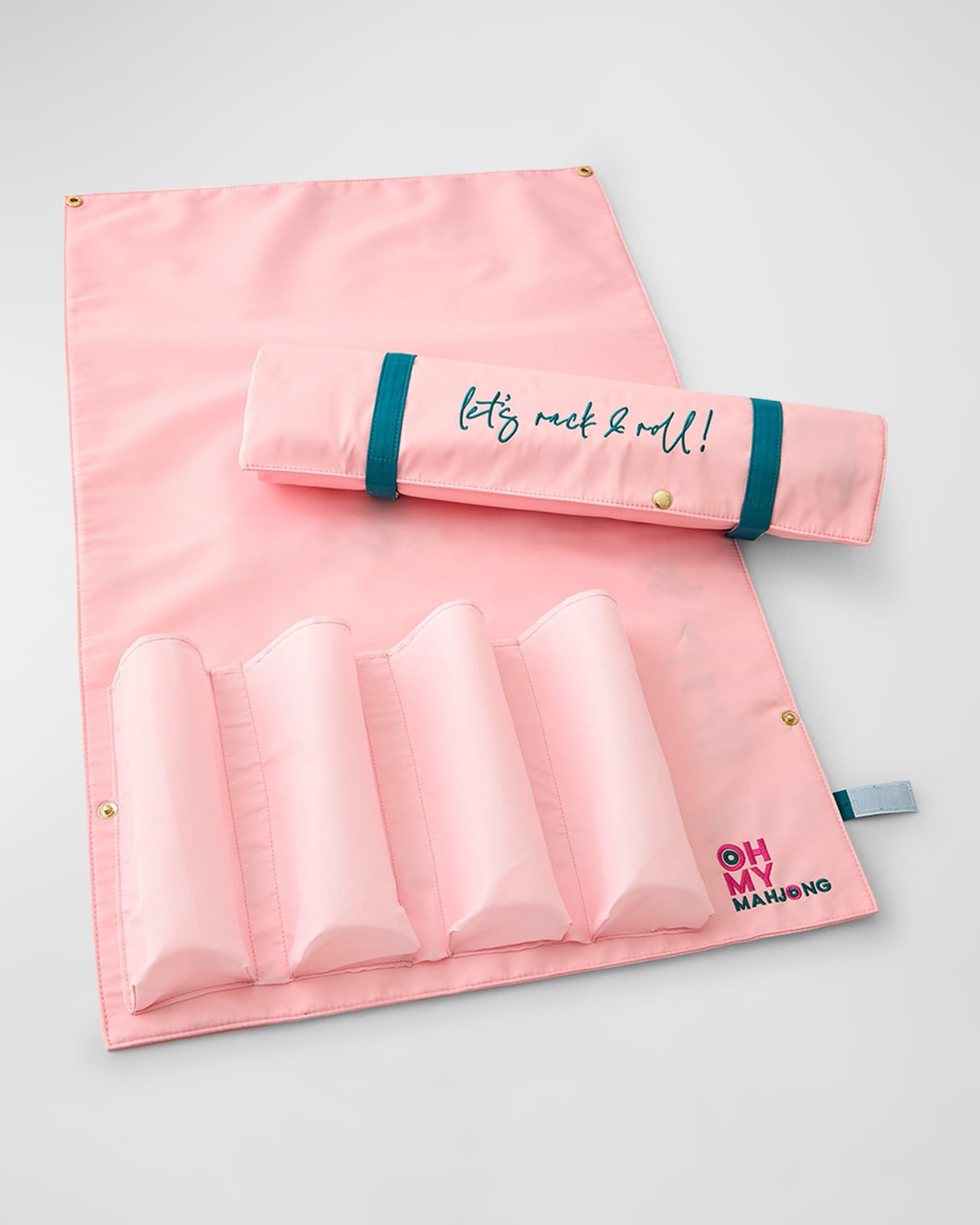 OH MY MAHJONG Let's Rack & Roll Bag, Light Pink Neiman Marcus