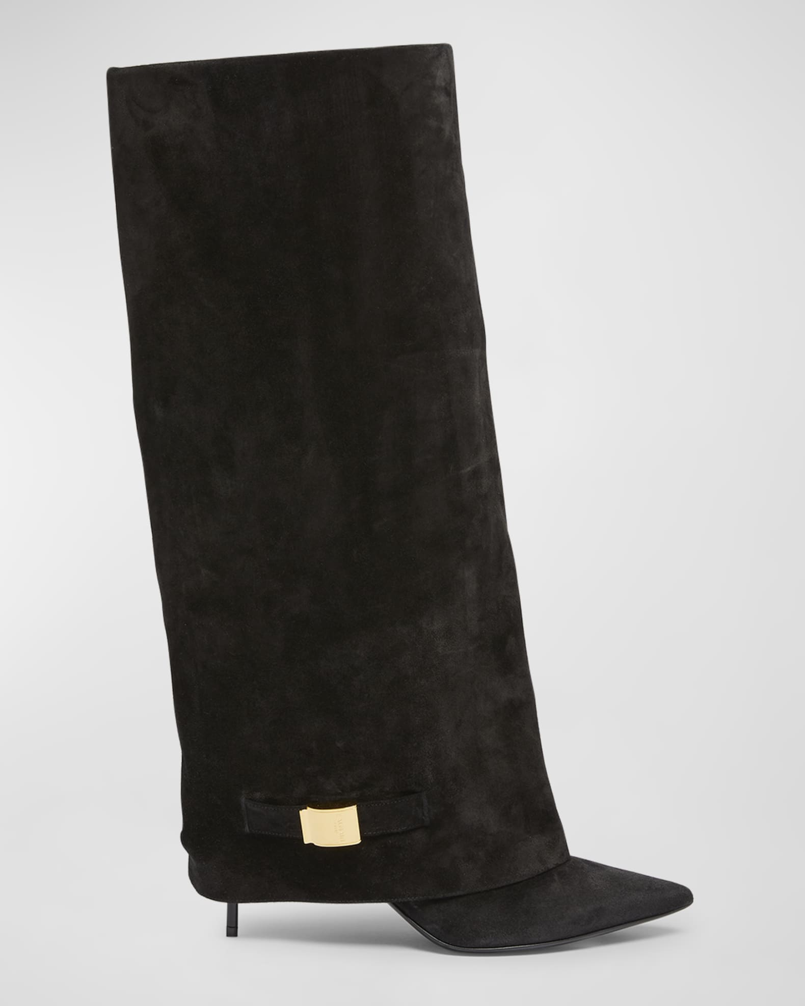 Uma Suede Foldover Knee Boots