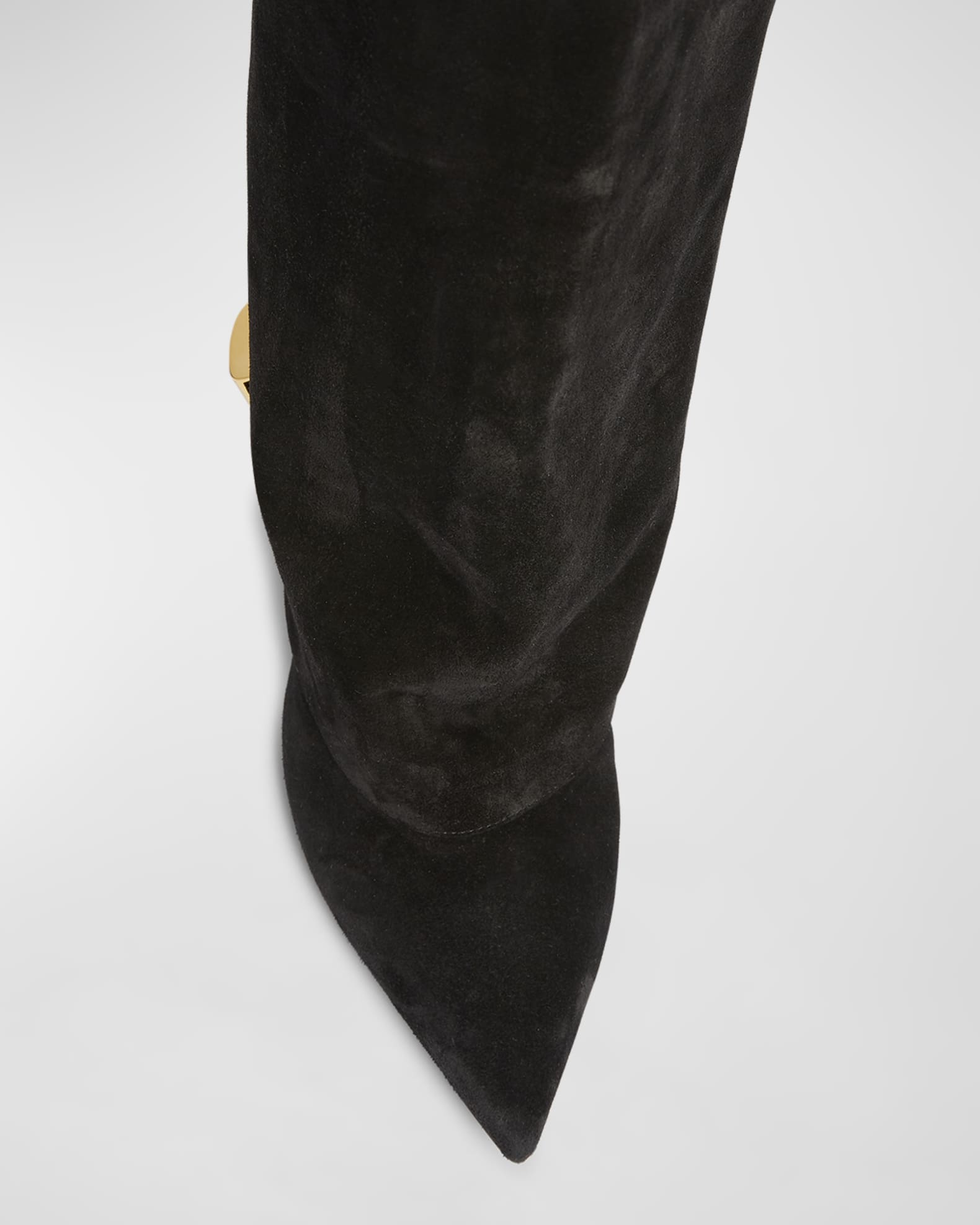 Balmain Uma Suede Foldover Knee Boots Neiman Marcus