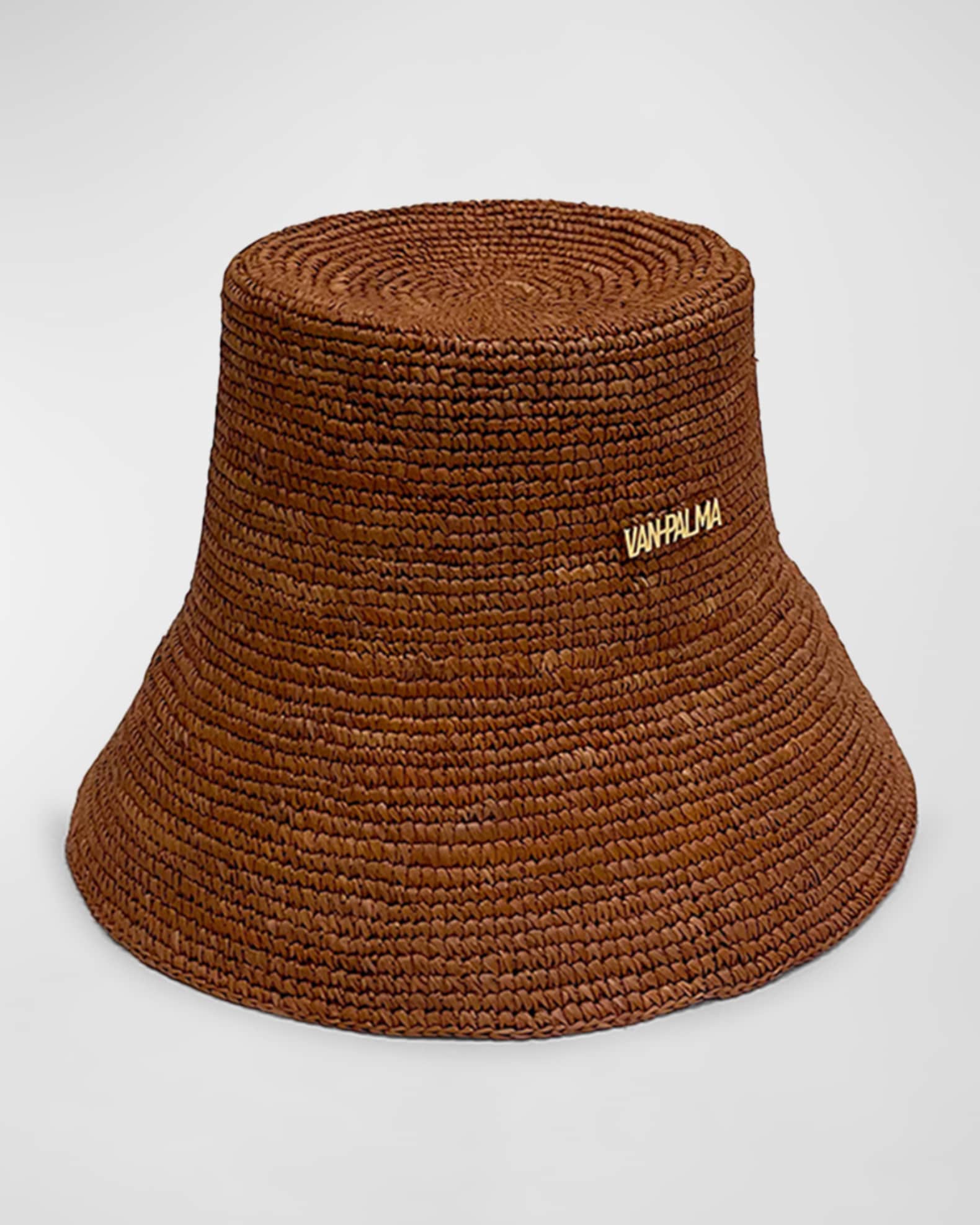 Van PALMA GINA ハット Van Palma Gina Straw Bucket Hat | Neiman Marcus