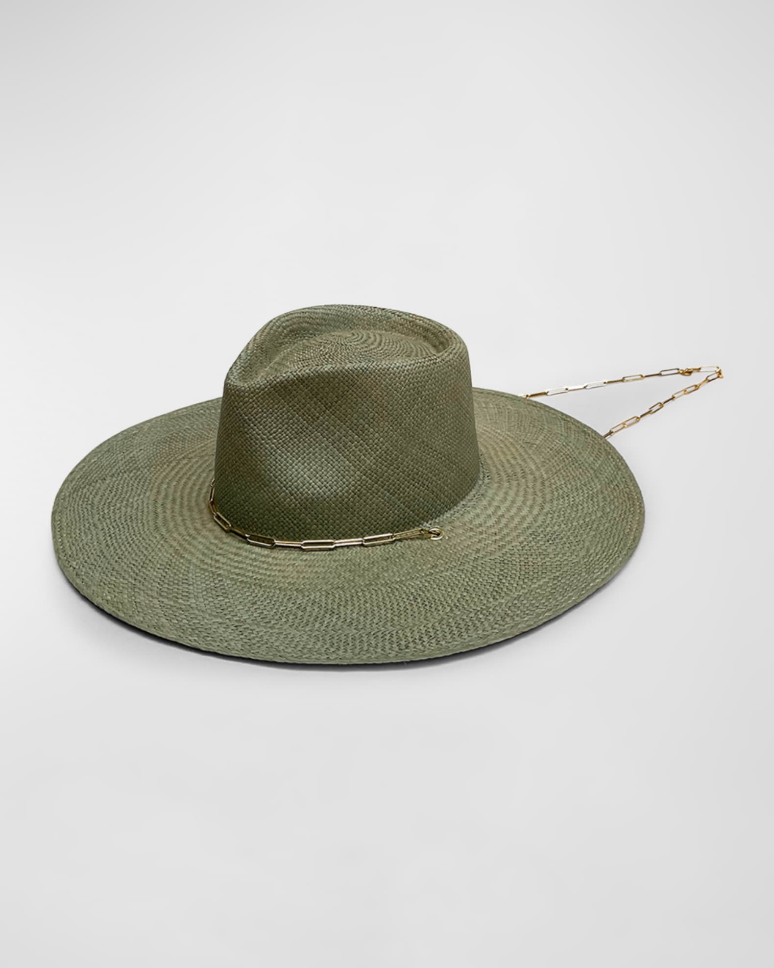 正規激安 Van Palma Chain With Hat Brim Large Straw Junior Livy 帽子