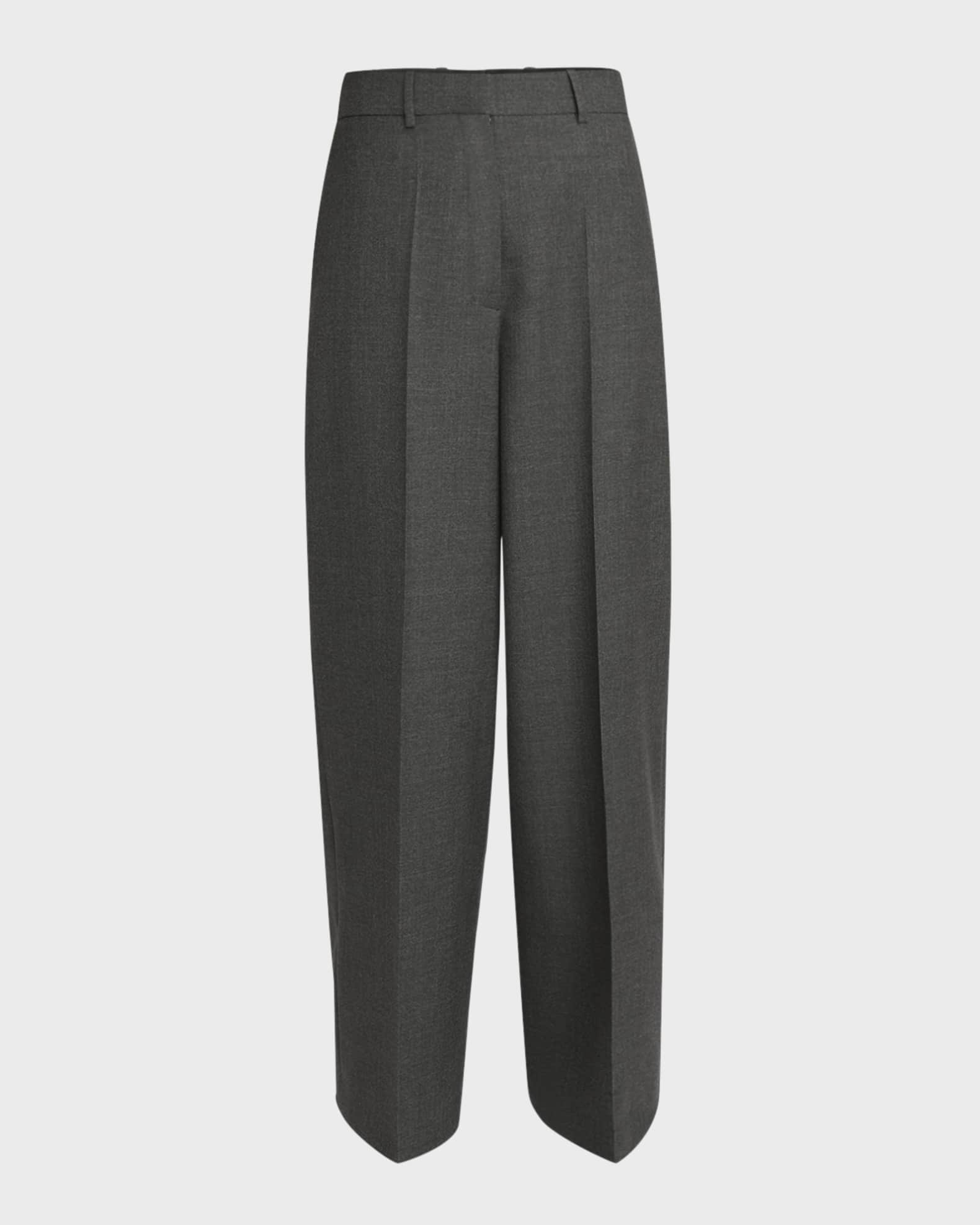 Tailored Straight-Leg Wool Trousers 0