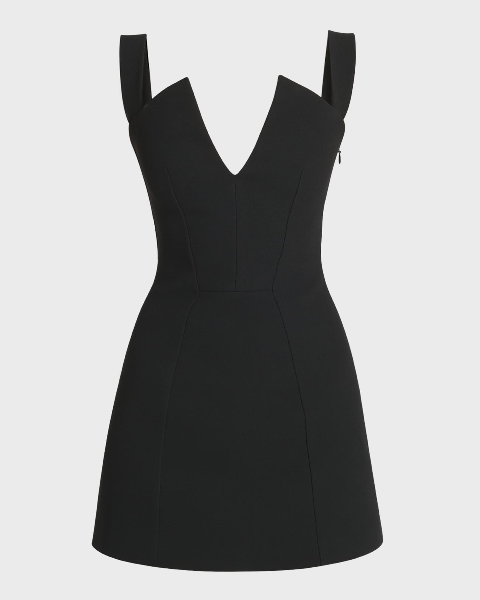 V-Collar Tailored Mini Dress 0