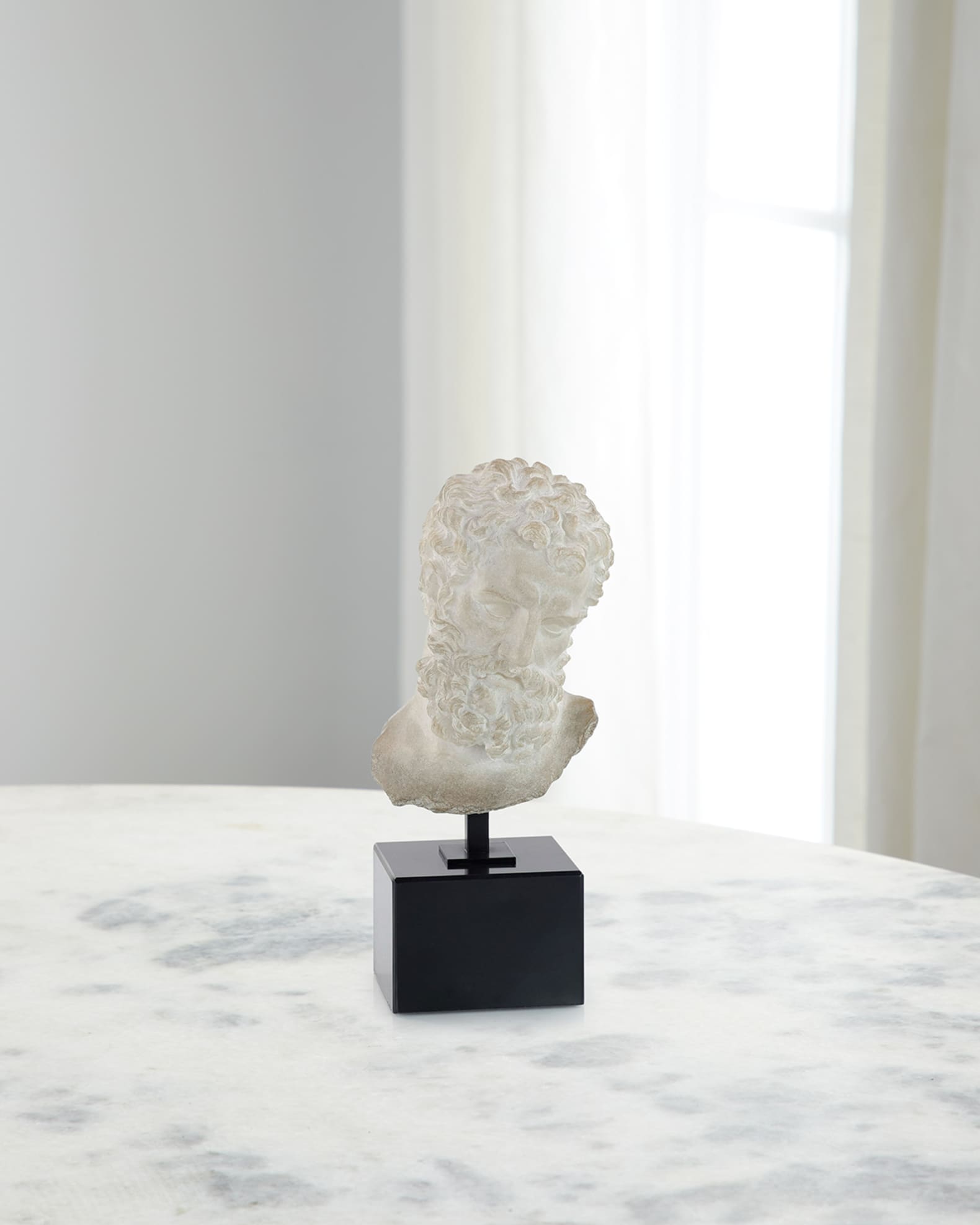 Greek Bust on Marble Base 0