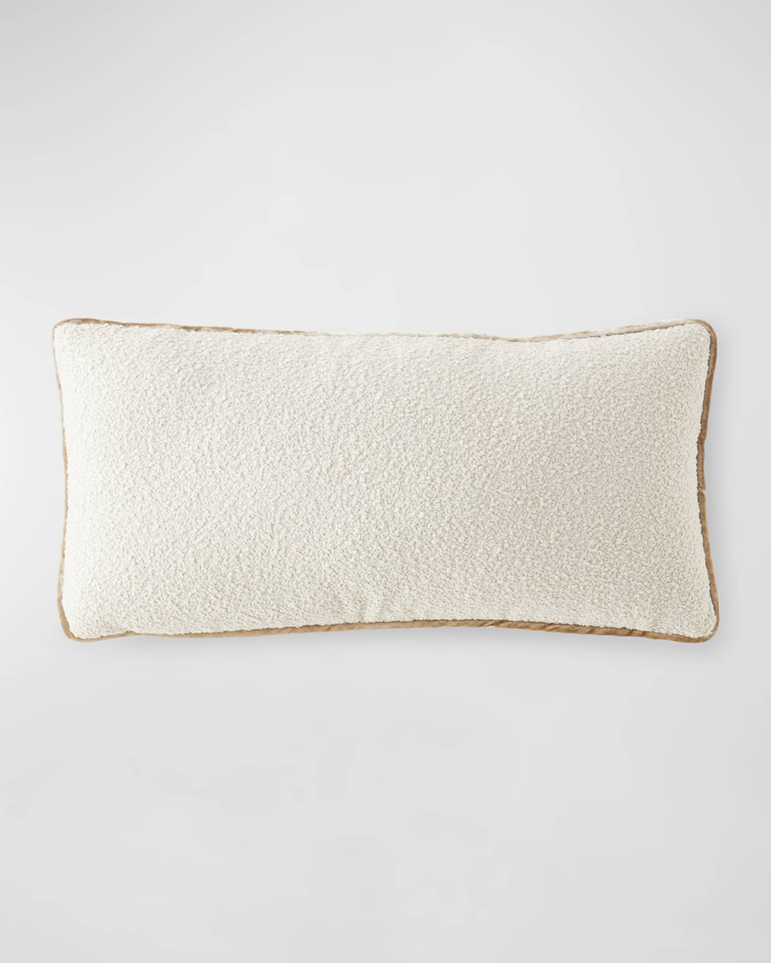 Boucle Pillow with Velvet Cord Edge 0