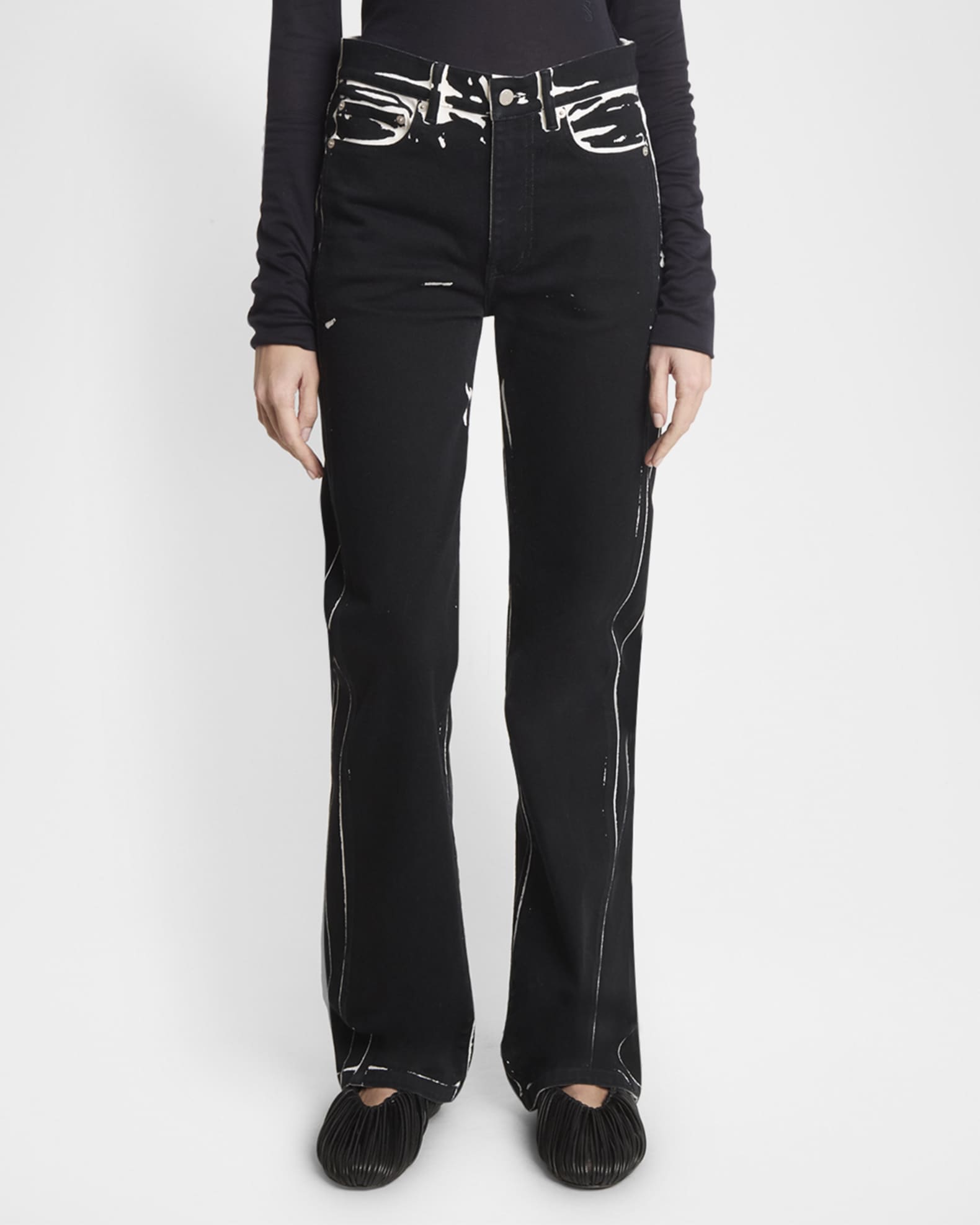 Proenza Schouler Ryman Printed Straight Leg Jeans Neiman Marcus