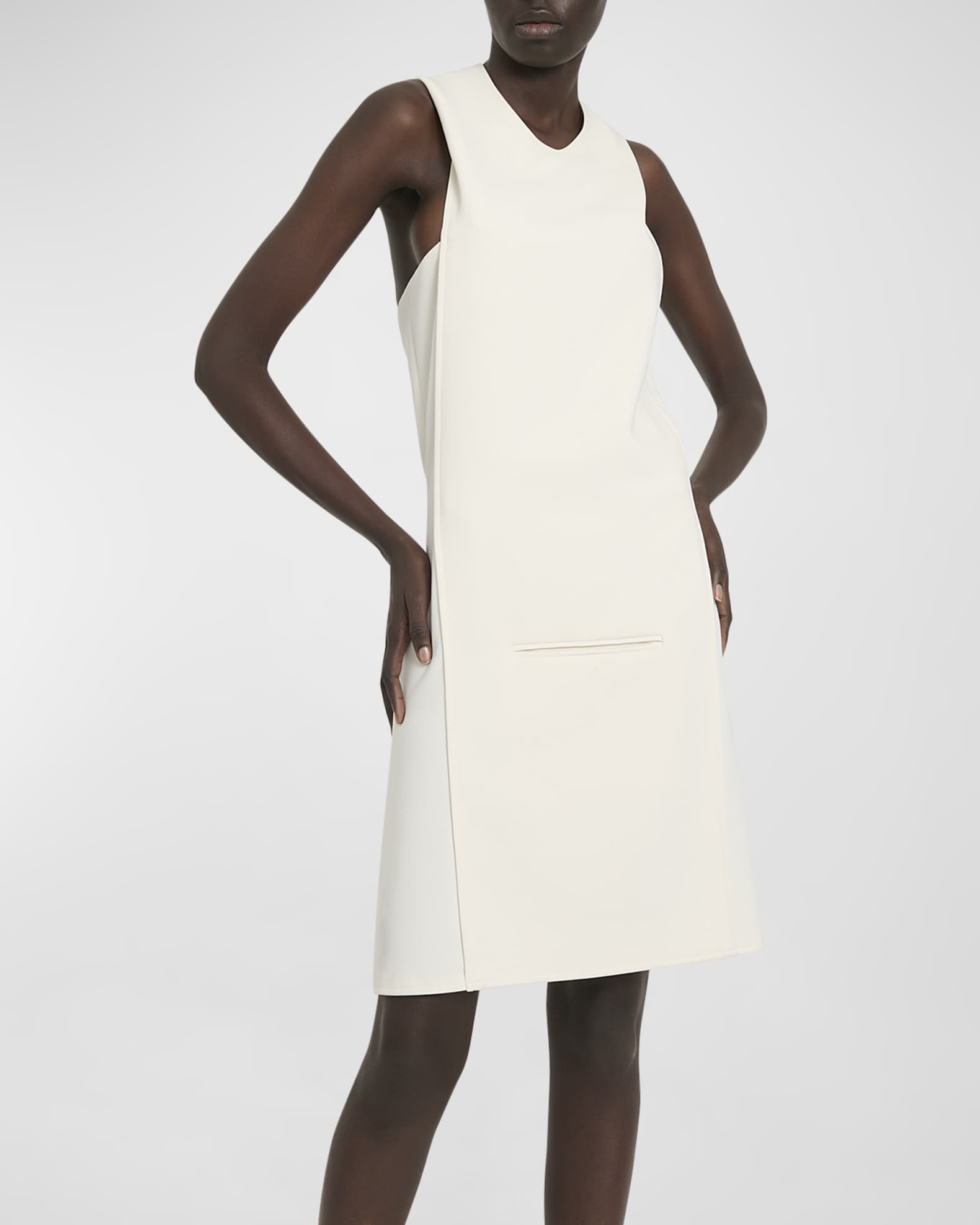 Courreges Oblique Hooded Space Dress | Neiman Marcus