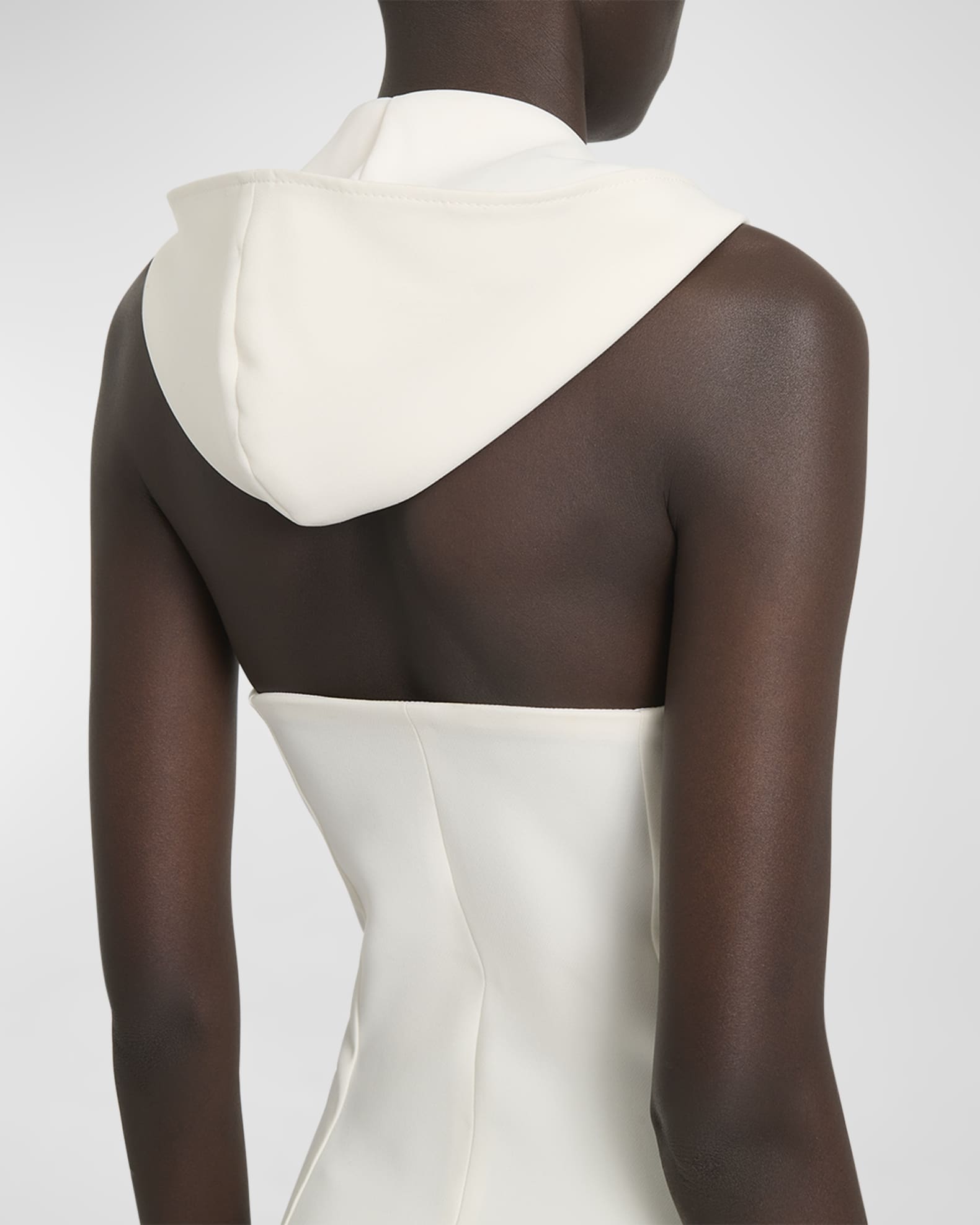 Courreges Oblique Hooded Space Dress | Neiman Marcus