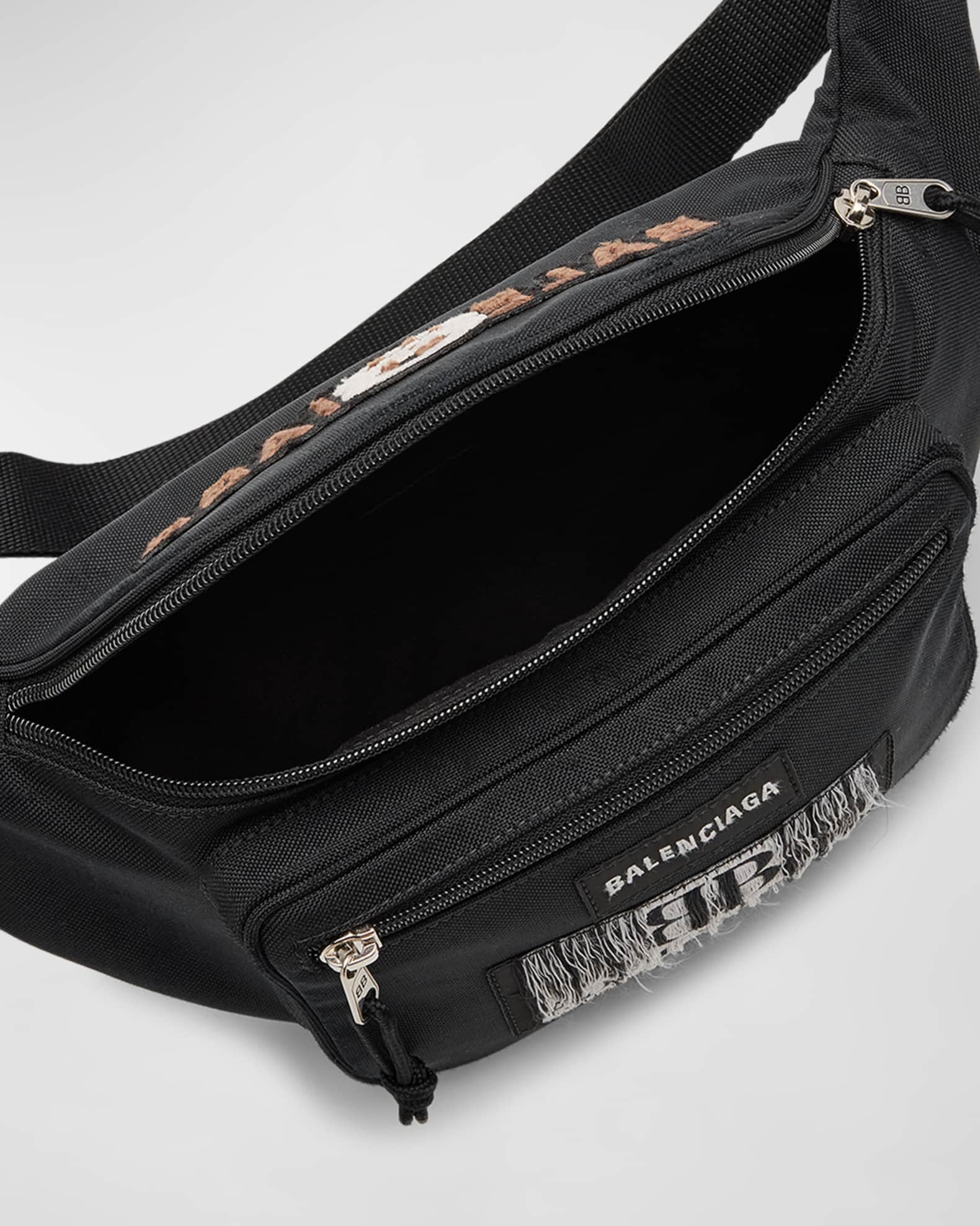 【関税&送料込】Balenciaga Black Nylon Explorer Belt Bag Balenciaga Men's Explorer Nylon Belt Bag | Neiman Marcus