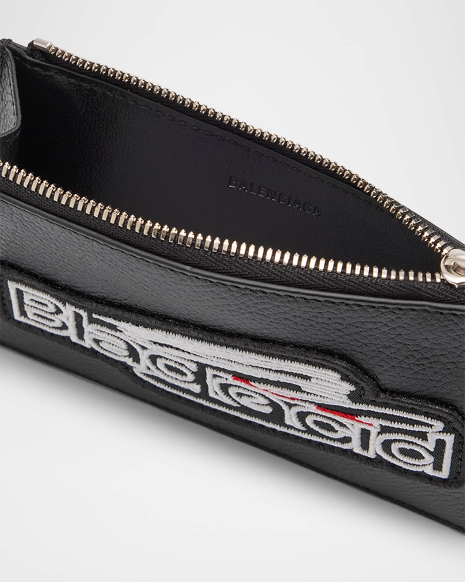 Balenciaga Men's Cash Long Coin Card Holder | Neiman Marcus