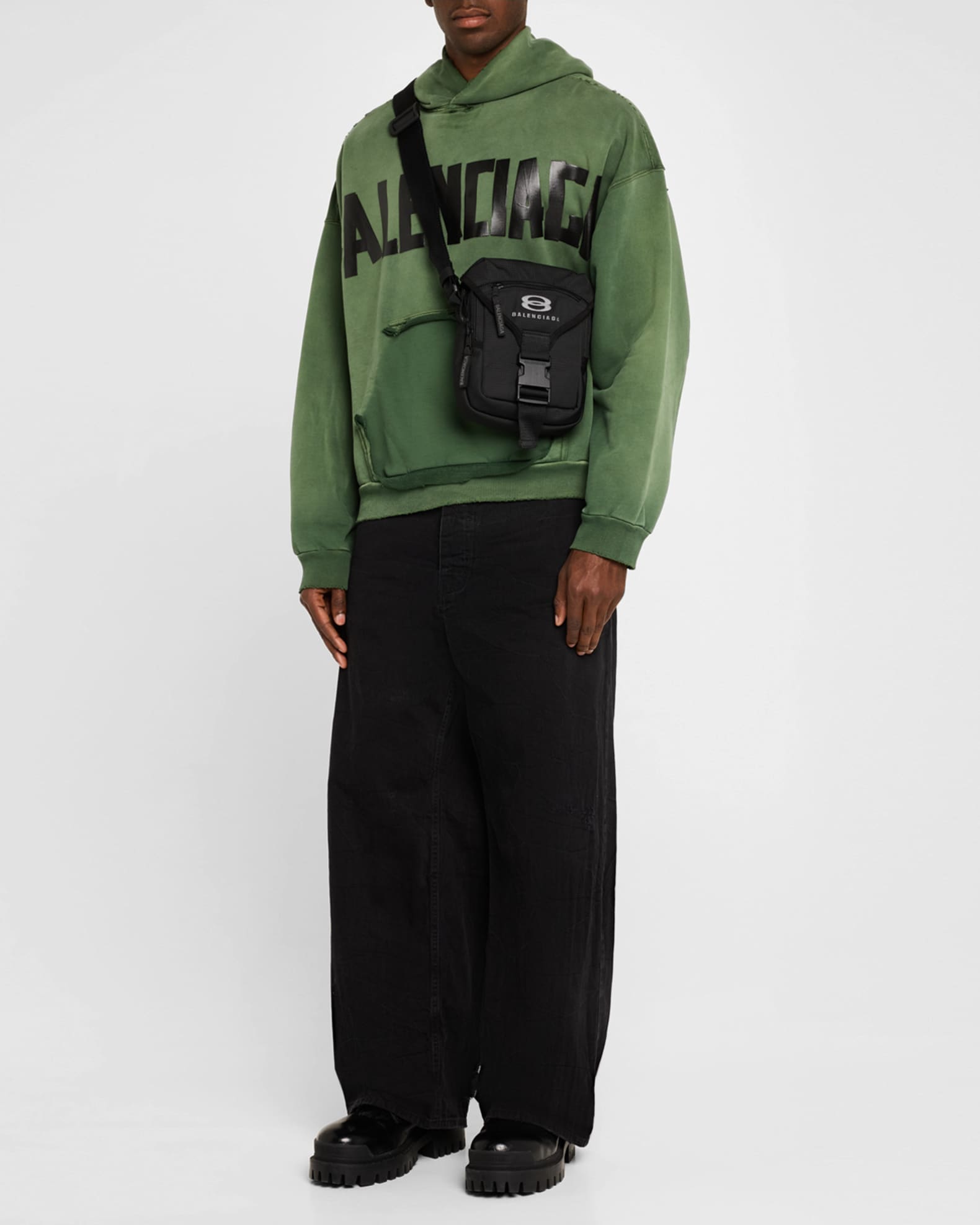 Balenciaga Men's Unity Pouch Crossbody Bag | Neiman Marcus