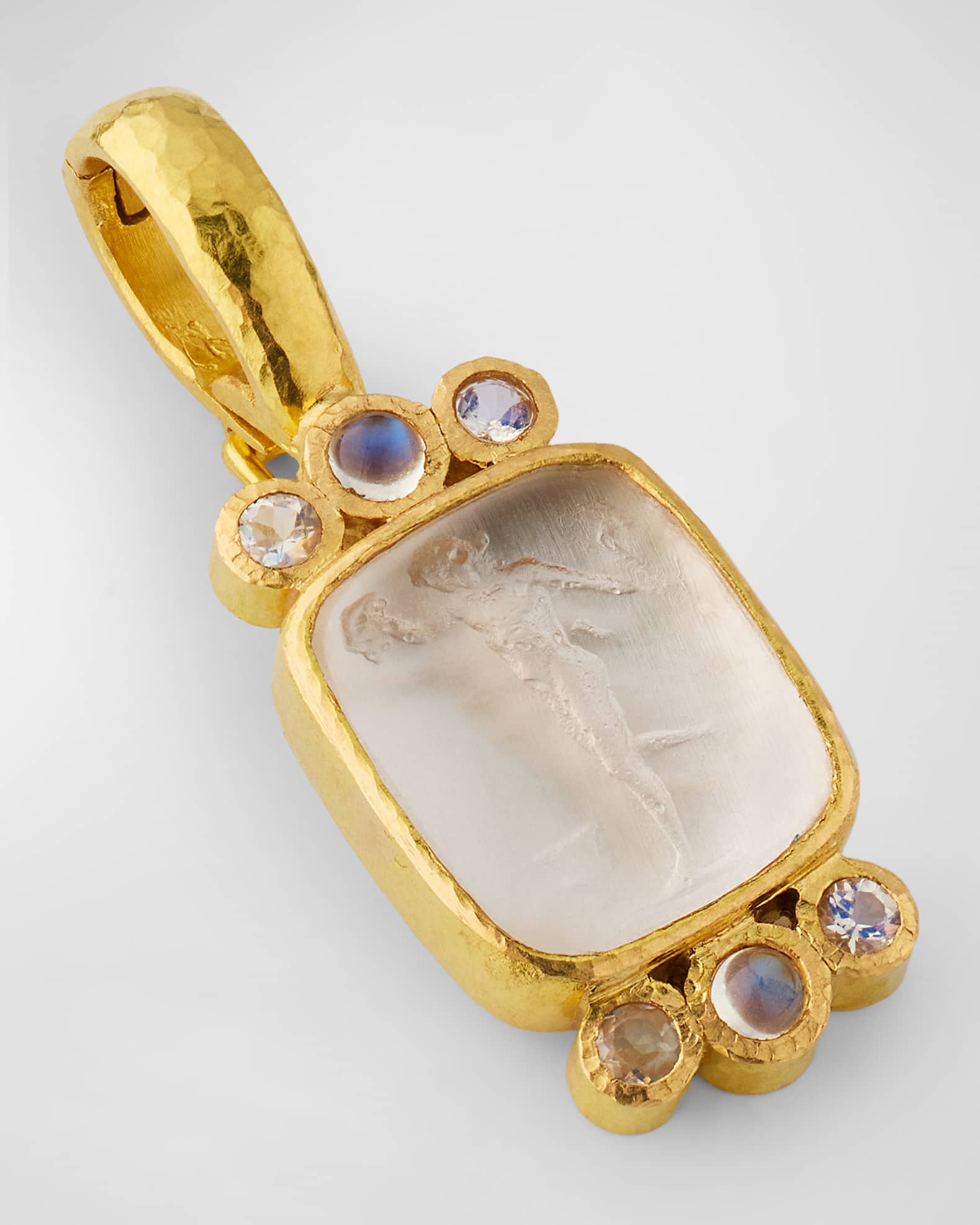 Elizabeth Locke 19K Yellow Gold Greek Muse Small Vertical