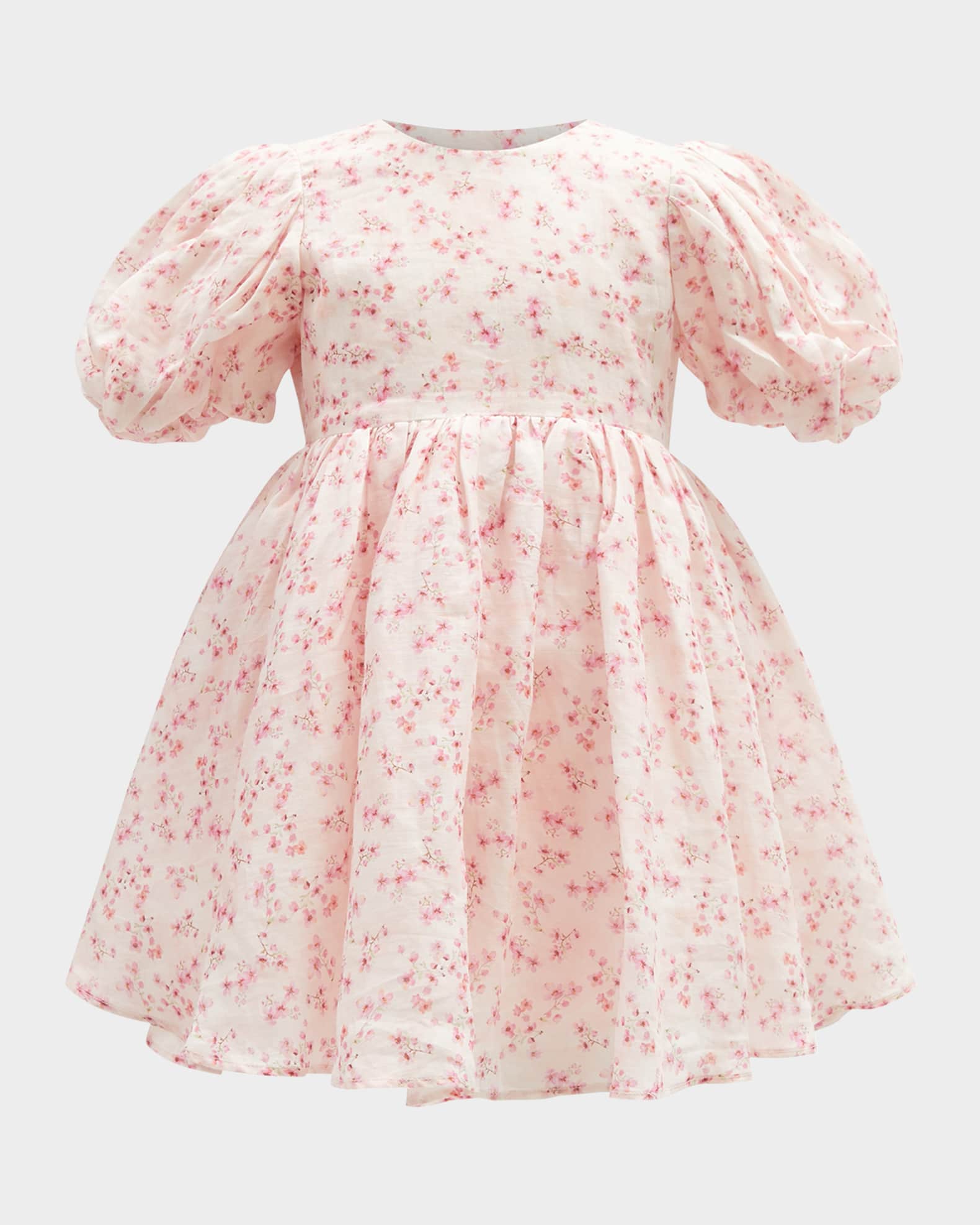 Girl's Juliet Floral-Print Mini Dress, Size 4-14 0