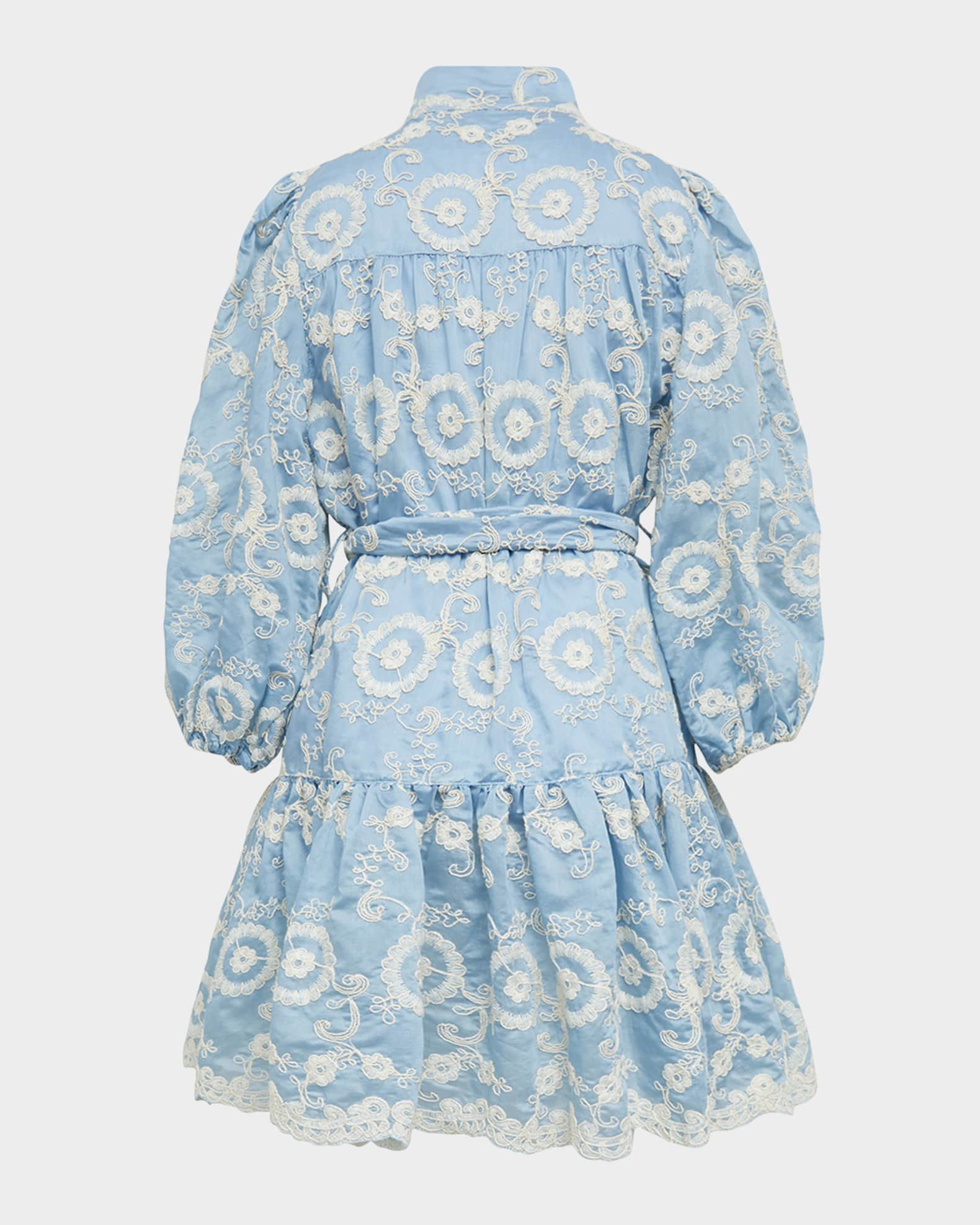 Girl's Mila Embroidered Floral-Print Shirt Dress, Size 7-14 1