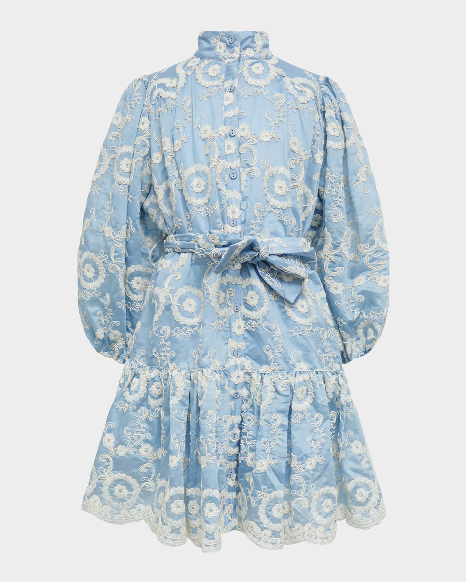 Girl's Mila Embroidered Floral-Print Shirt Dress, Size 7-14 0