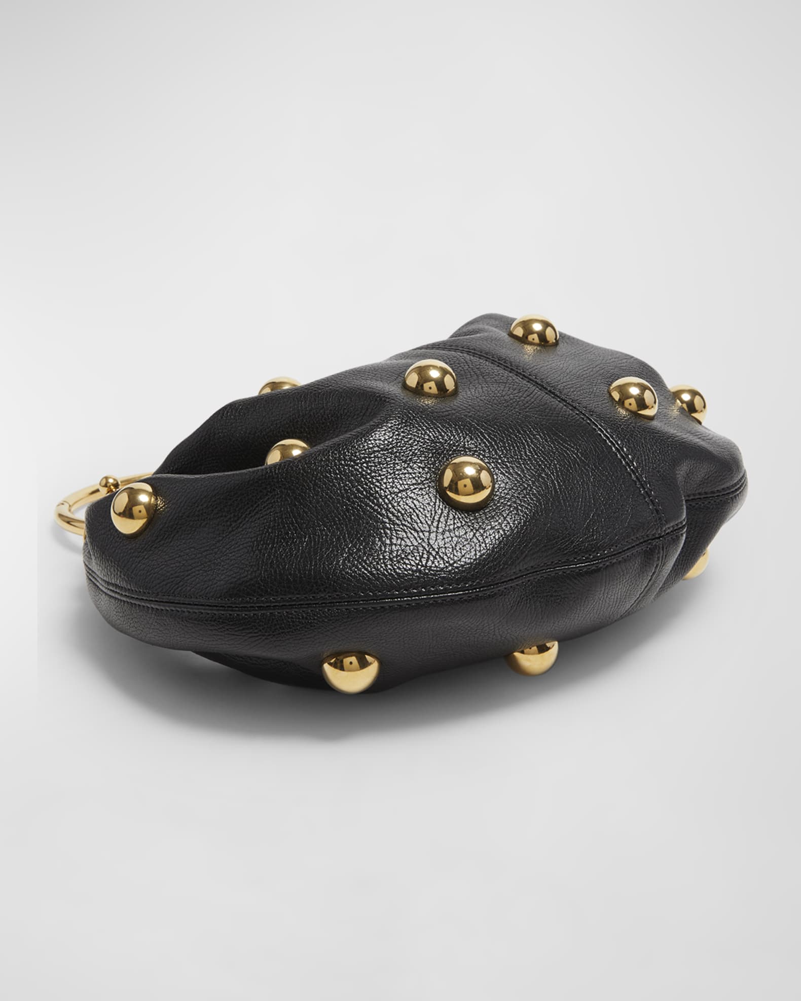 Chloé studded embroidered leather shoulder bag on sale