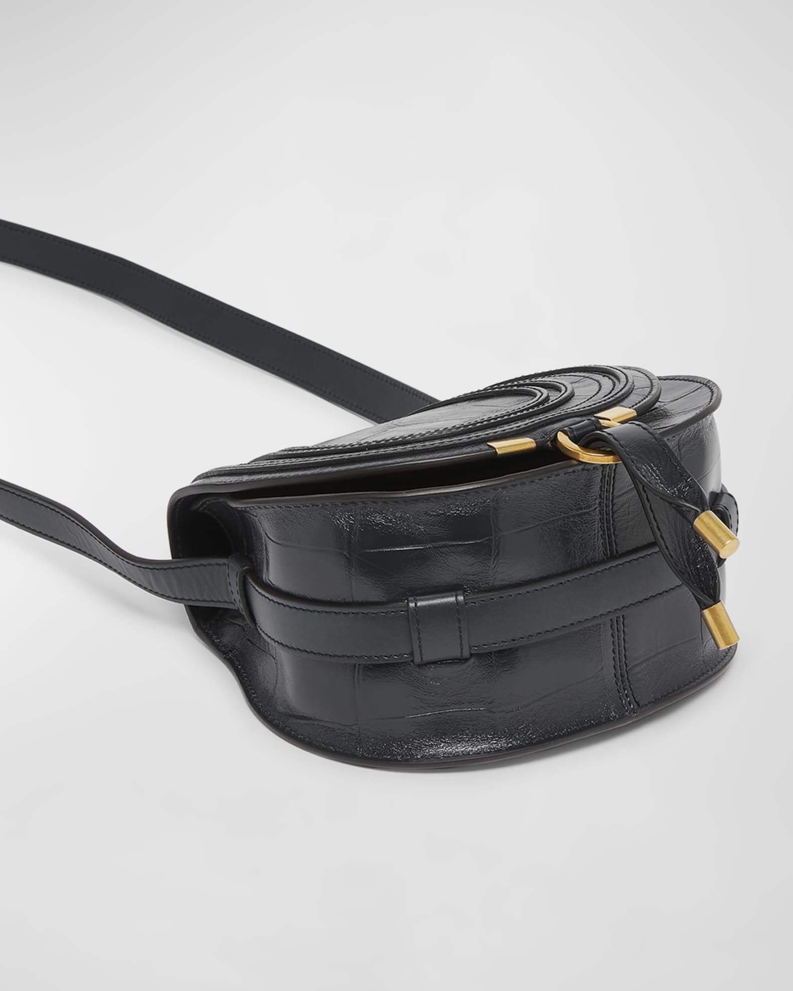 Marcie Small Crossbody Bag in Croc-Embossed Calfskin 1