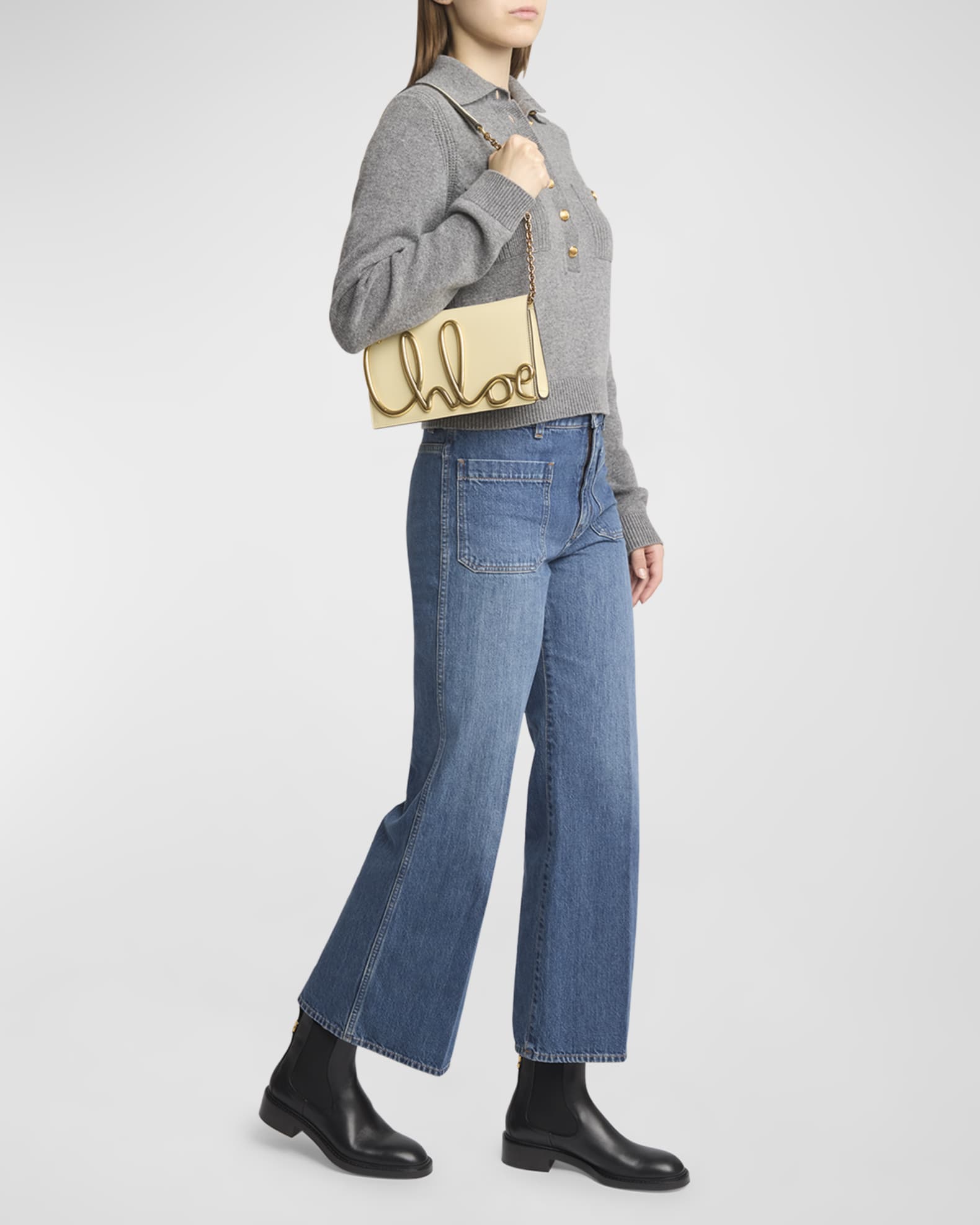 Chloe logo bag sales