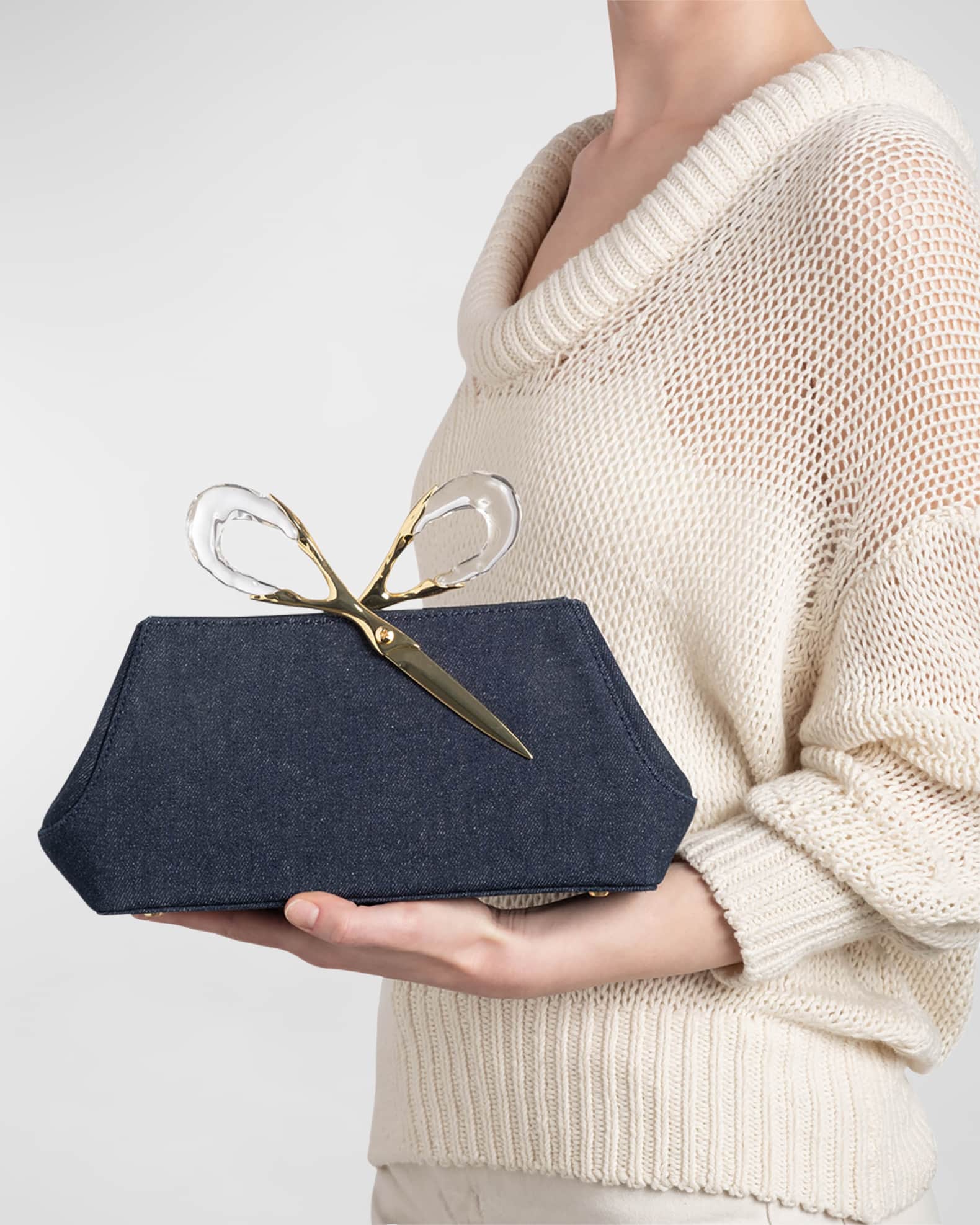 The Scissor Denim Clutch Bag 1