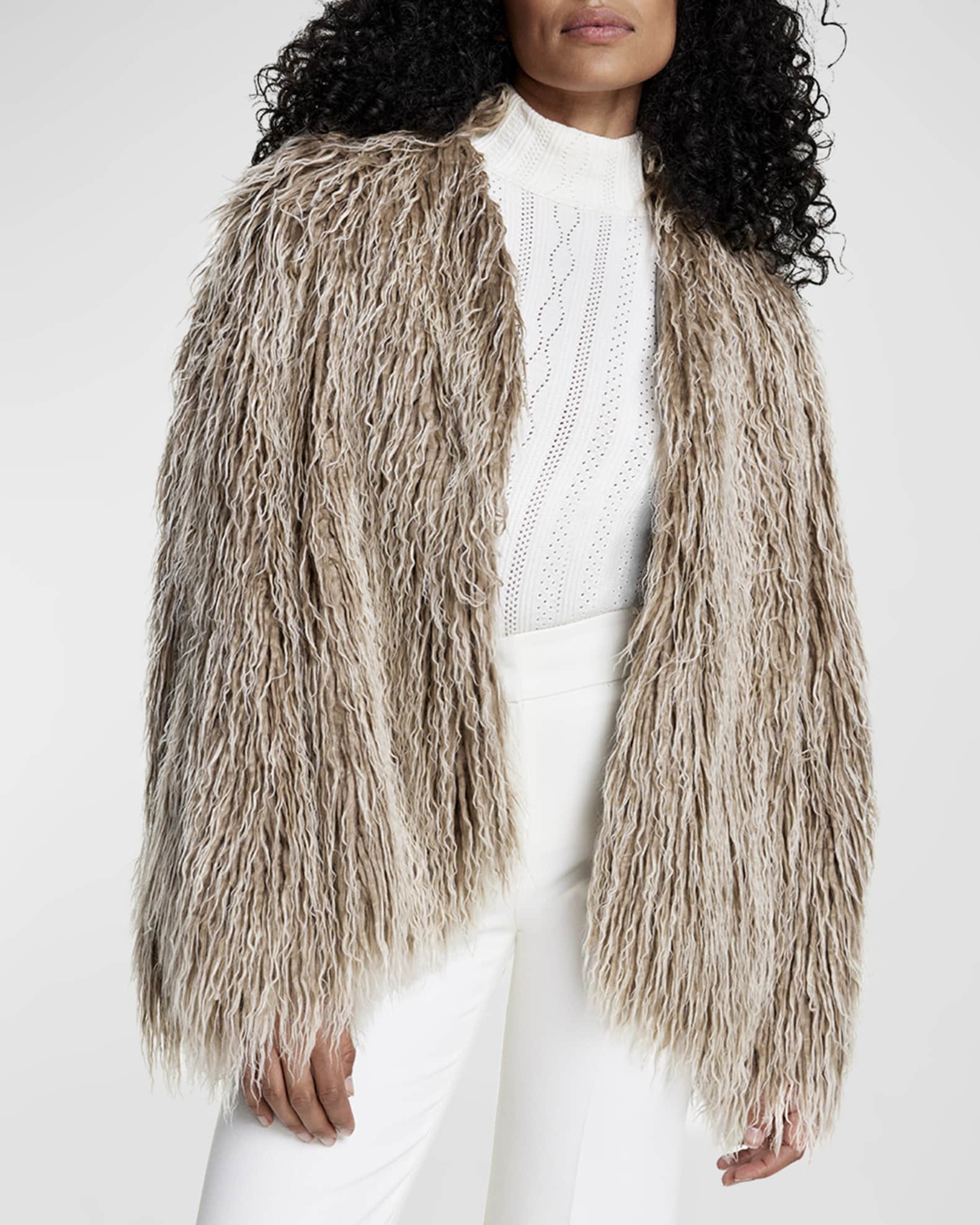 Faux Fur Swing Jacket