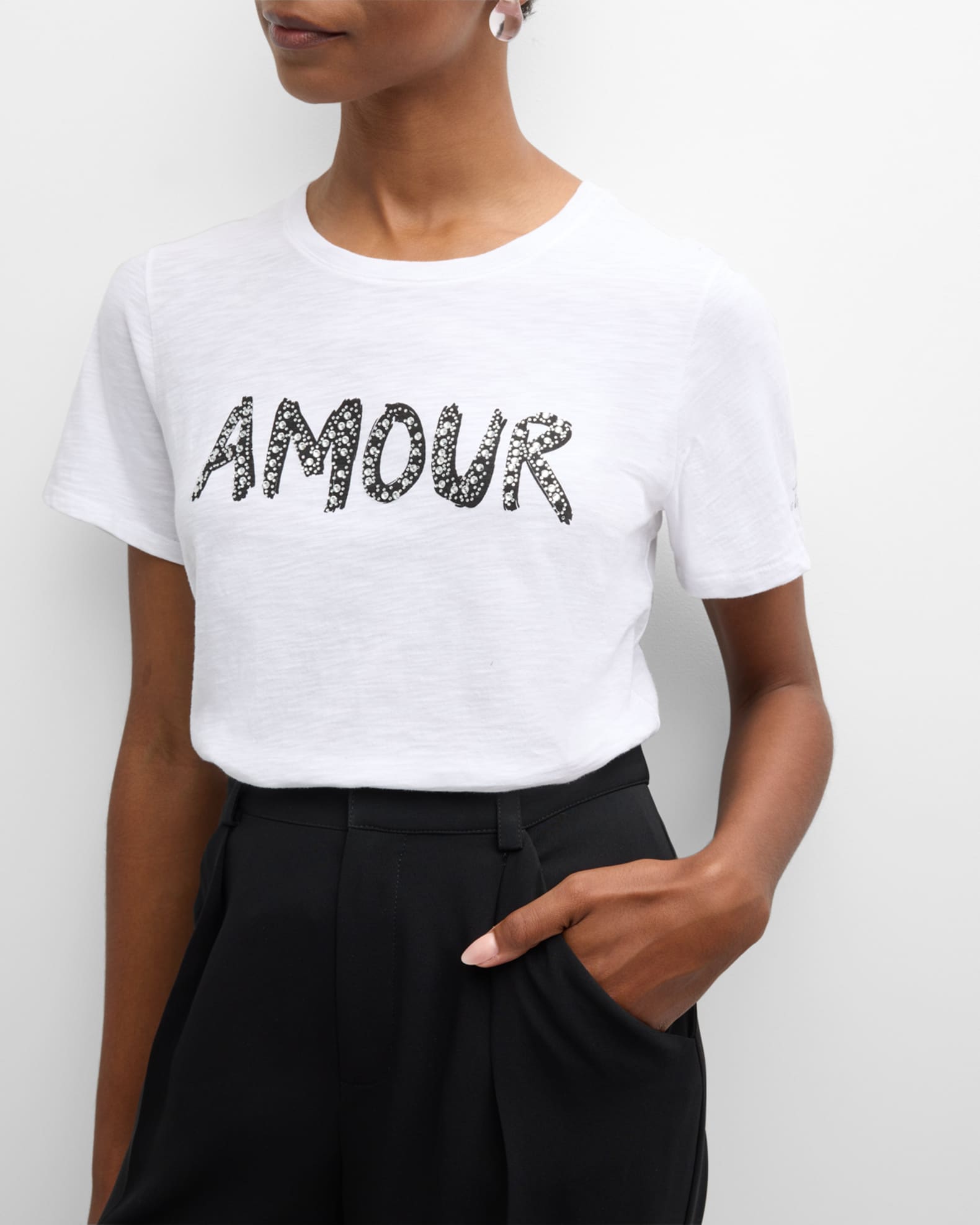Cinq A Sept Toweled L'Amour Shrunken Tee